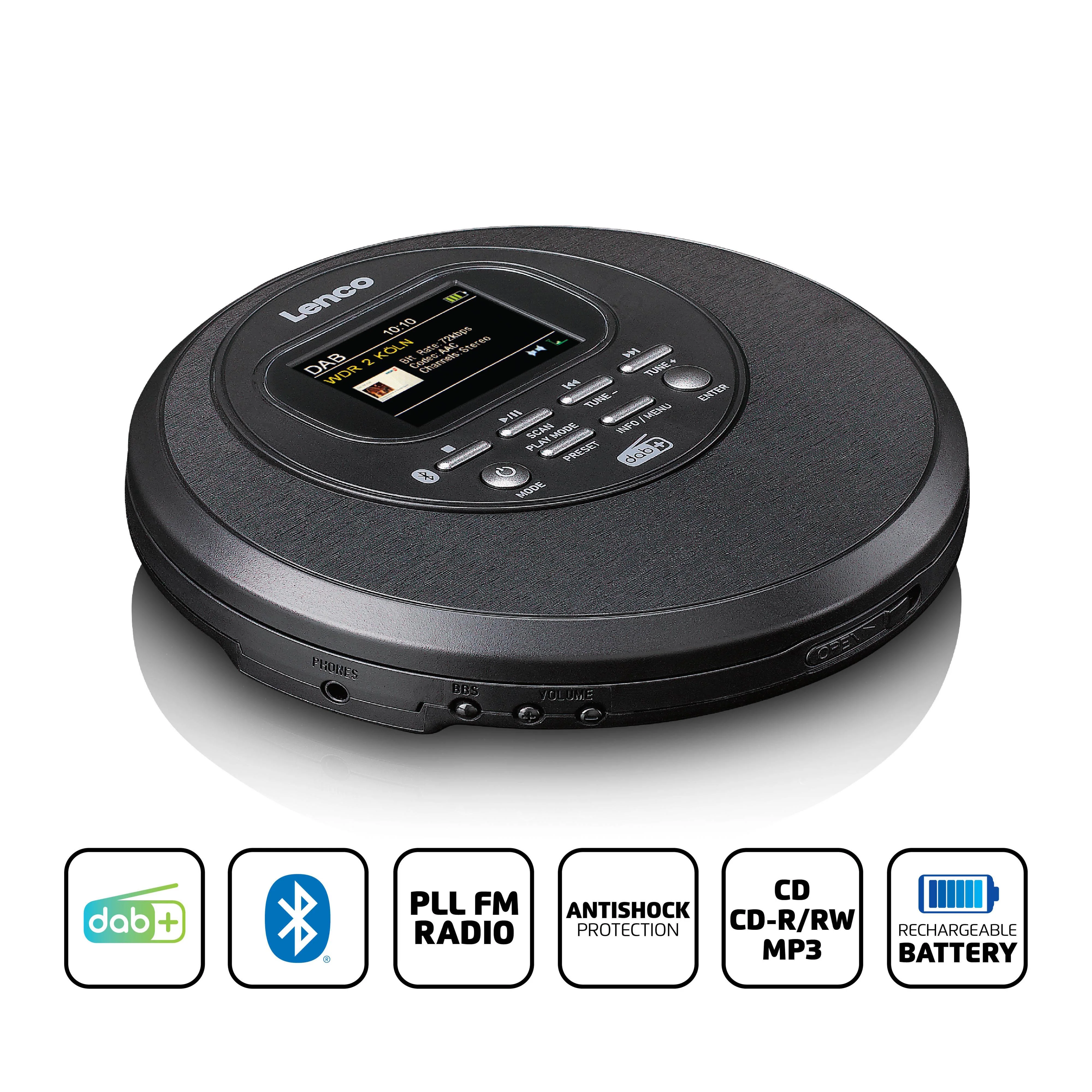 LENCO CD-500BK - Draagbare CD-speler met DAB+/FM-radio en Bluetooth® - Zwart - Image 6