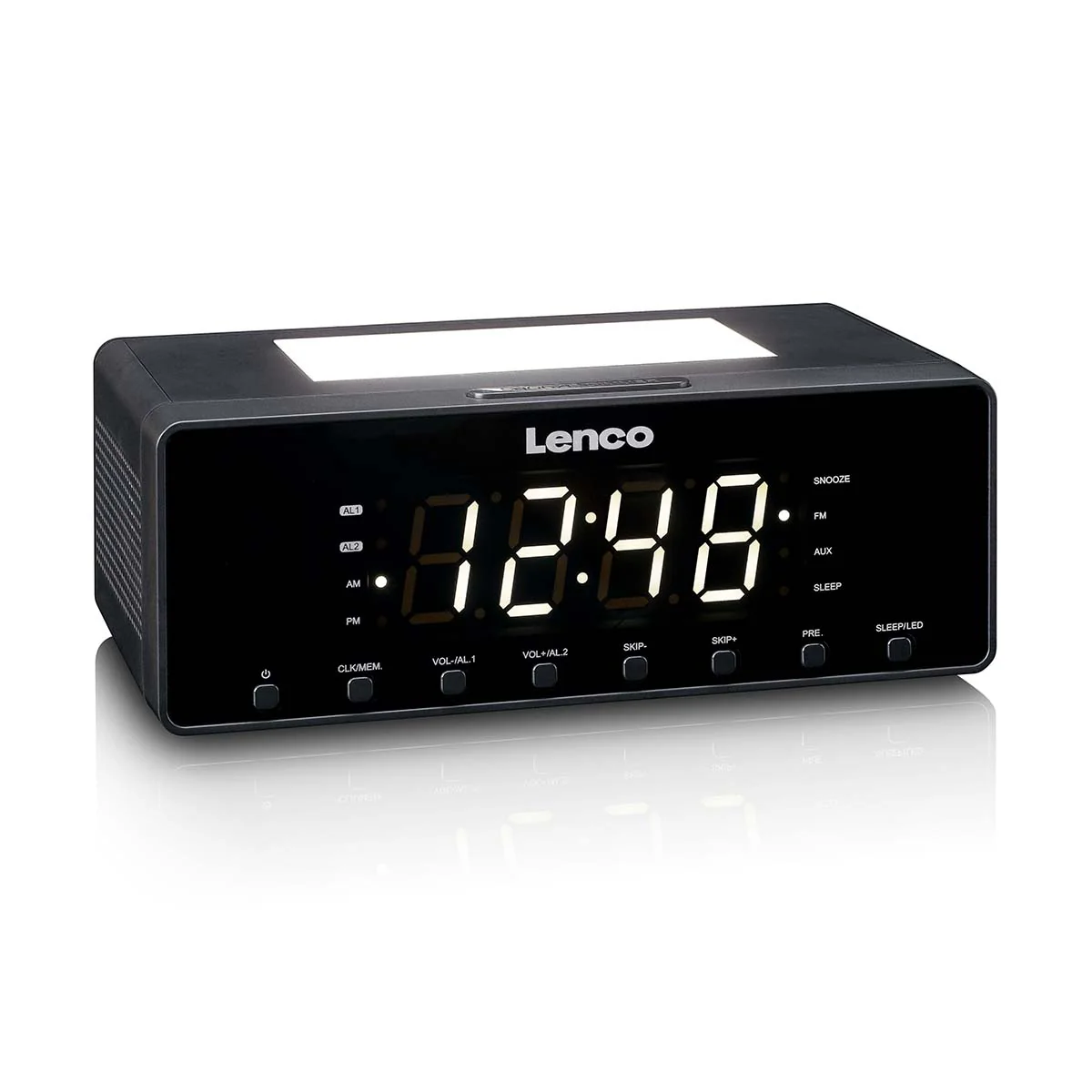 LENCO CR-540BK - Wekkerradio met dimbaar nachtlampje en USB oplaadfunctie - Zwart - Image 4