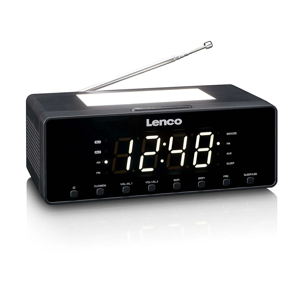 LENCO CR-540BK - Wekkerradio met dimbaar nachtlampje en USB oplaadfunctie - Zwart - Image 5