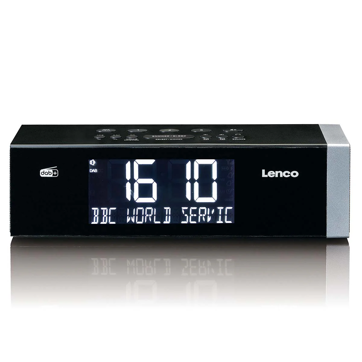LENCO CR-640BK - Stereo FM Wekkerradio met radiogestuurde klok en AUX-ingang - Wit - Image 3