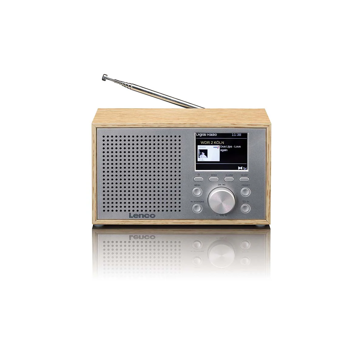 LENCO DAR-017WH - Compacte en stijlvolle DAB+/FM radio met Bluetooth® en houten behuizing - Eikenhout - Image 2