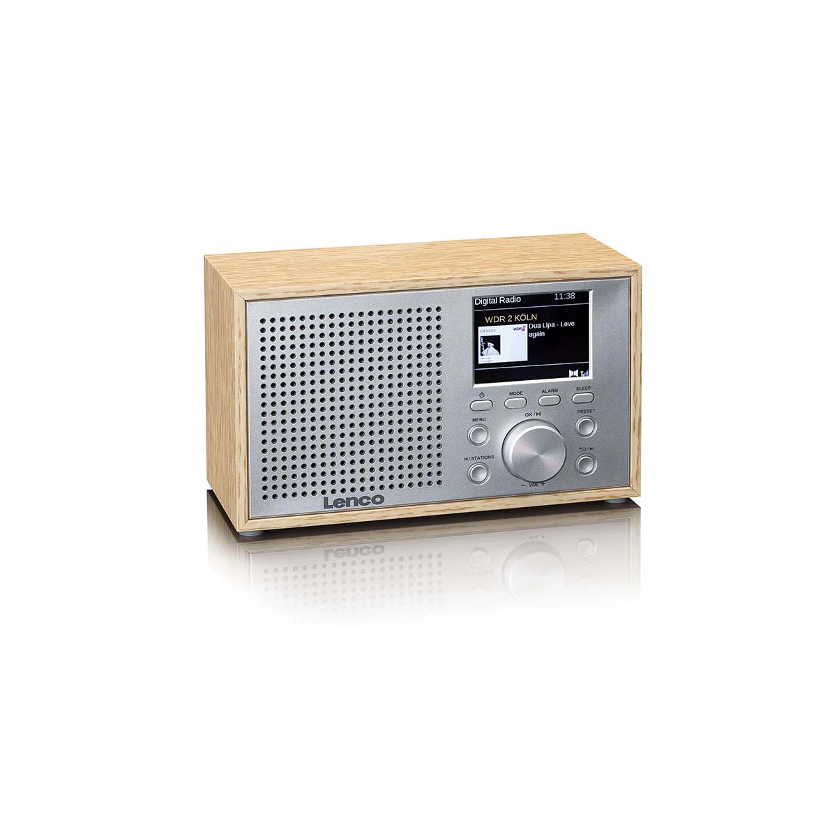 LENCO DAR-017WH - Compacte en stijlvolle DAB+/FM radio met Bluetooth® en houten behuizing - Eikenhout - Image 4