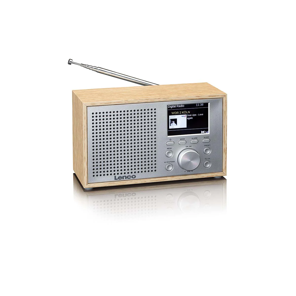 LENCO DAR-017WH - Compacte en stijlvolle DAB+/FM radio met Bluetooth® en houten behuizing - Eikenhout - Image 5