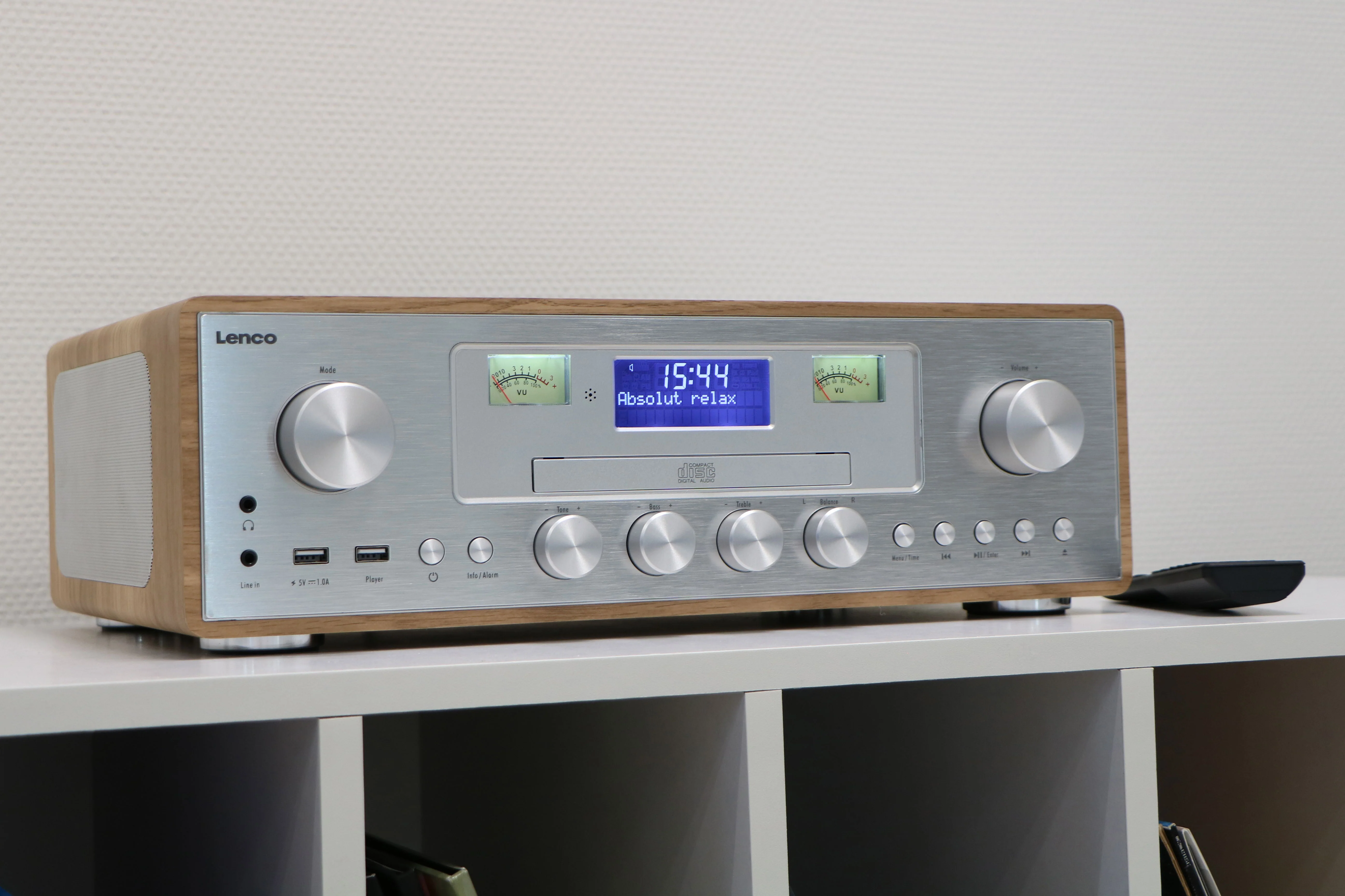 LENCO DAR-281WDSI - DAB+/FM radio met CD-speler, USB, Bluetooth® en draadloos oplaadpunt - Hout/Zilver - Image 10
