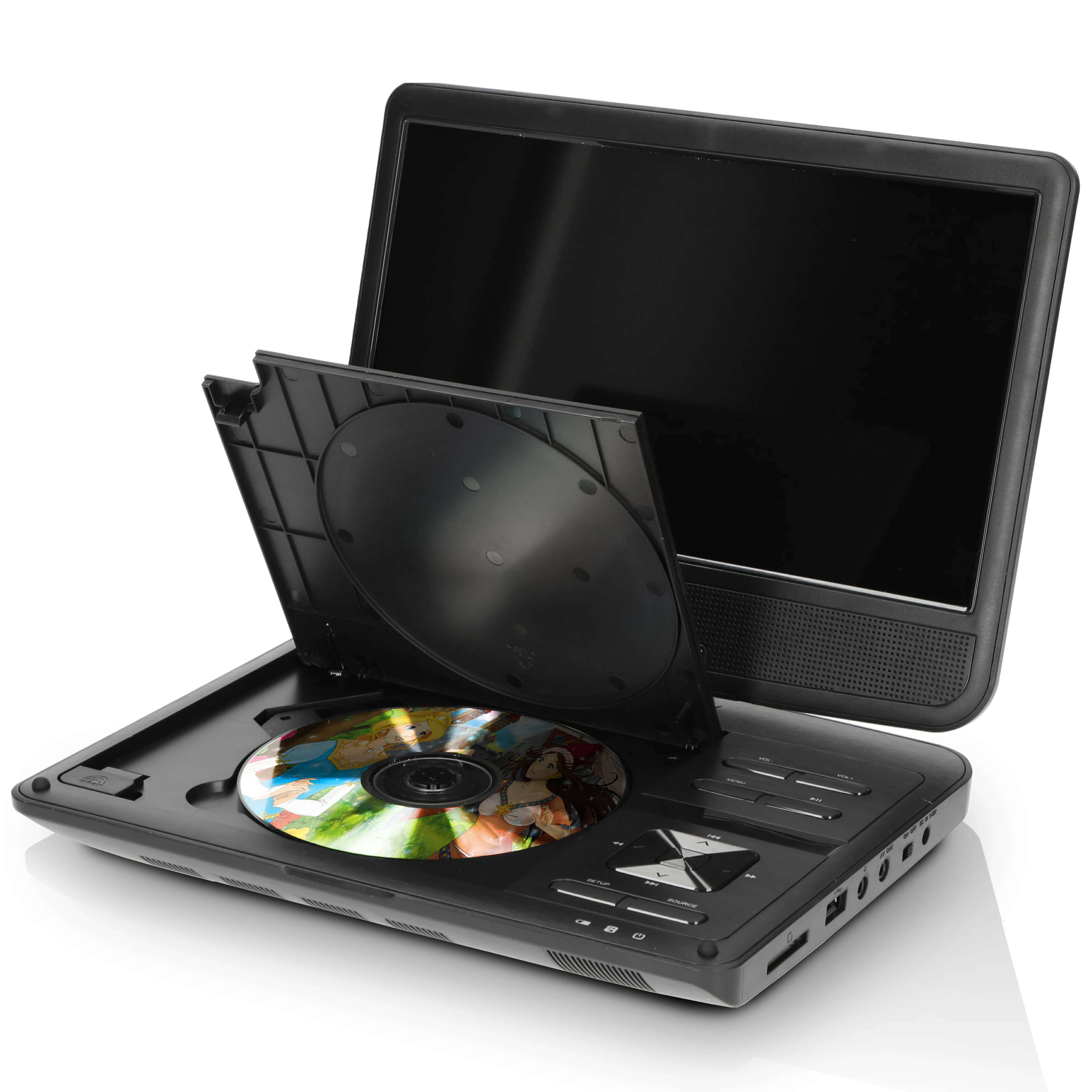 LENCO DVP-1046BK - 2x 10 inch draagbare DVD speler met oplaadbare batterij, twee hoofdtelefoons en twee montagebeugels voor in de auto - Zwart - Image 5