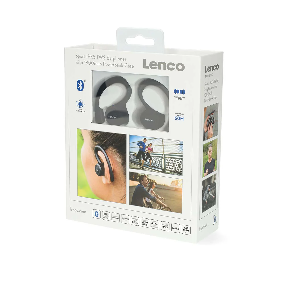 LENCO EPB-460BK - Sport IPX5 TWS Bluetooth® Earphone - Zwart - Image 17