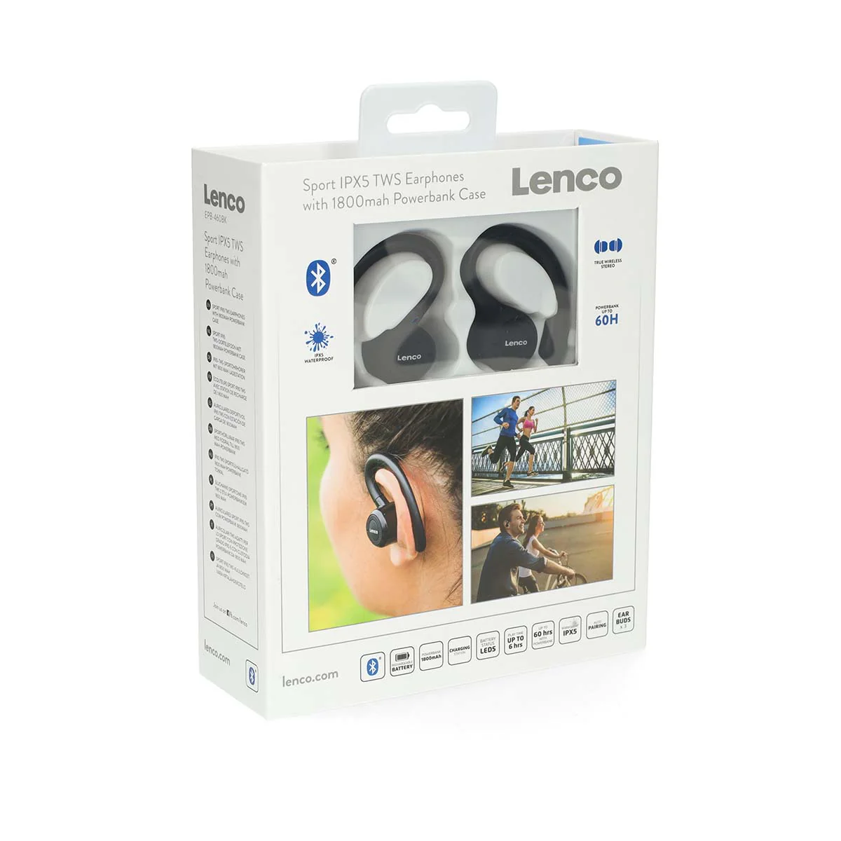 LENCO EPB-460BK - Sport IPX5 TWS Bluetooth® Earphone - Zwart - Image 18