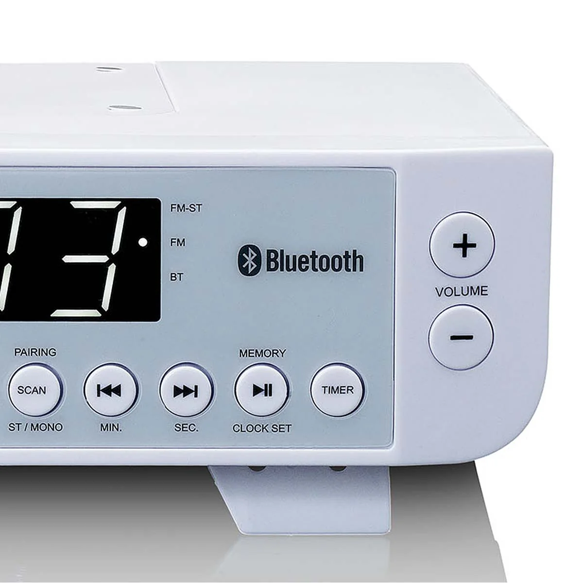 LENCO KCR-100WH - FM Keukenradio met Bluetooth®, LED-verlichting en timer - Wit - Image 6