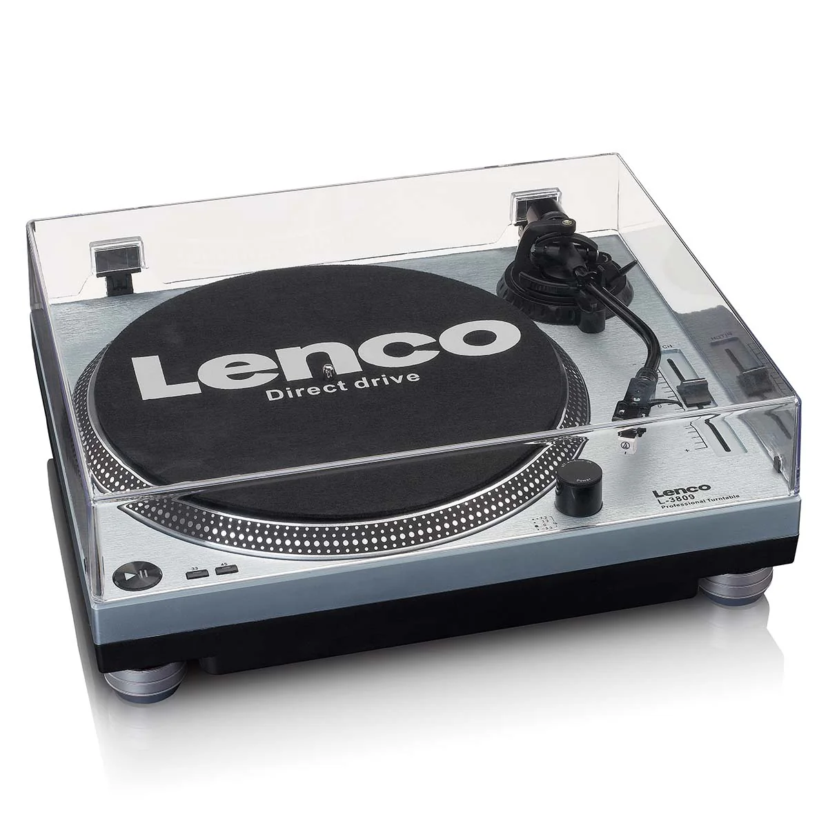 LENCO L-3809ME - Direct aangedreven Platenspeler met USB/PC encoding - Metallic blauw - Image 8