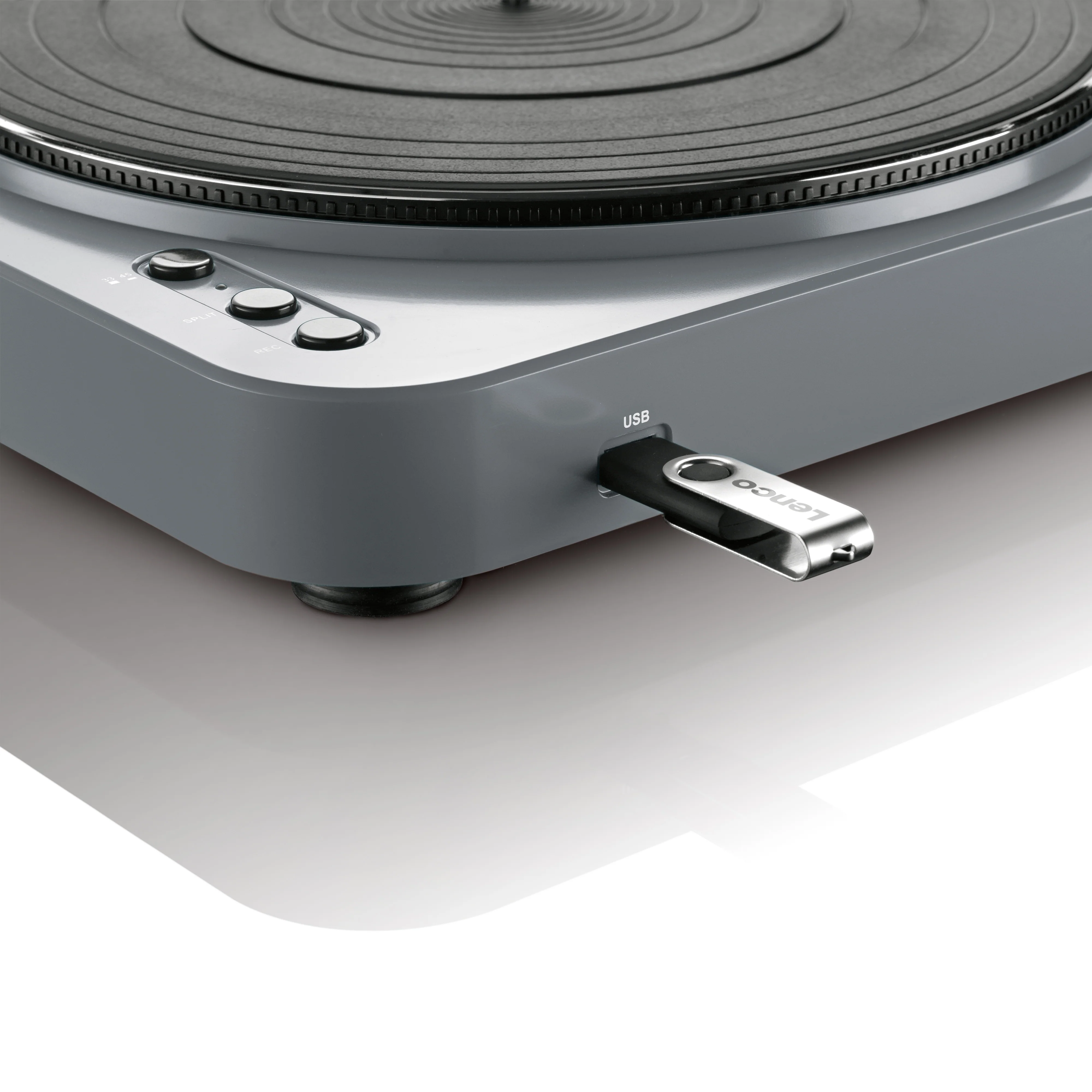 LENCO L-85 Grey - Platenspeler met USB direct encoding - Grijs - Image 5