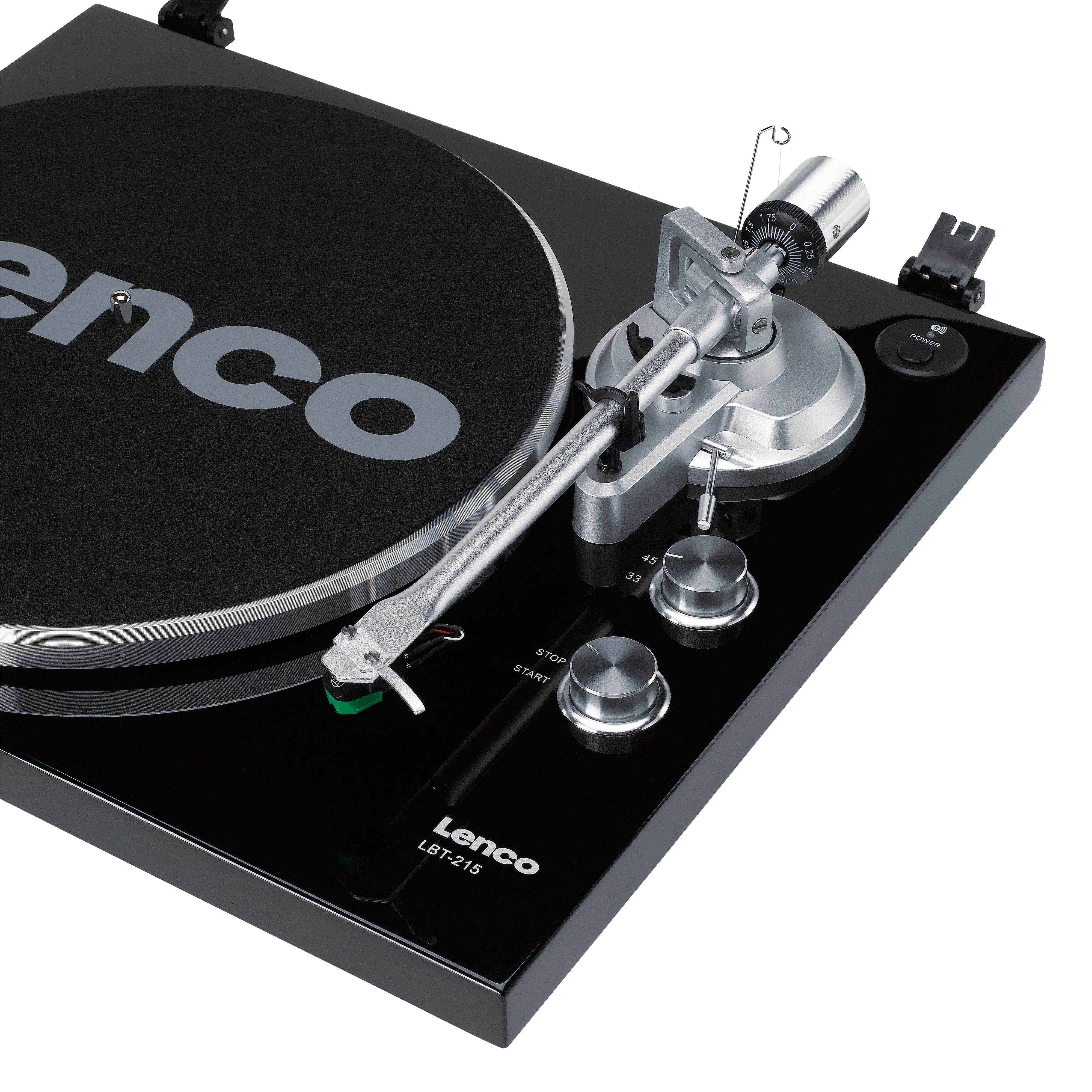 LENCO LBT-215BK - Platenspeler met Bluetooth® en een metalen draaiplateau, toonarm en contragewicht - Exclusieve Piano Black kleur - Image 11