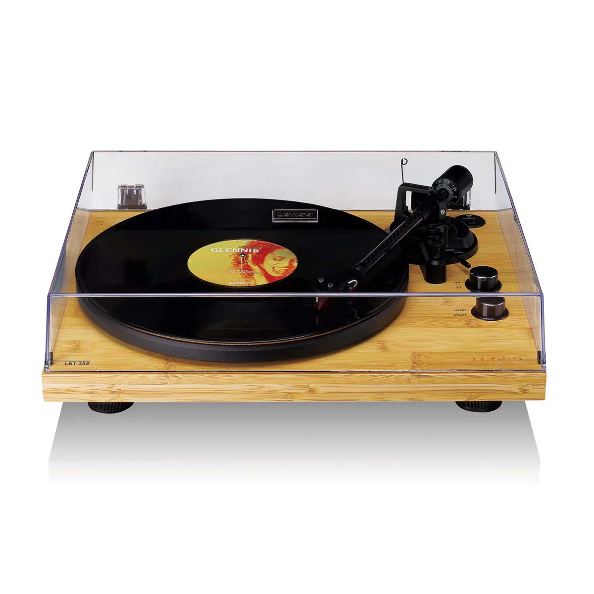 LENCO LBT-335BA - Platenspeler met Bluetooth® en Ortofon 2M Red cartridge - Bamboe - Image 4