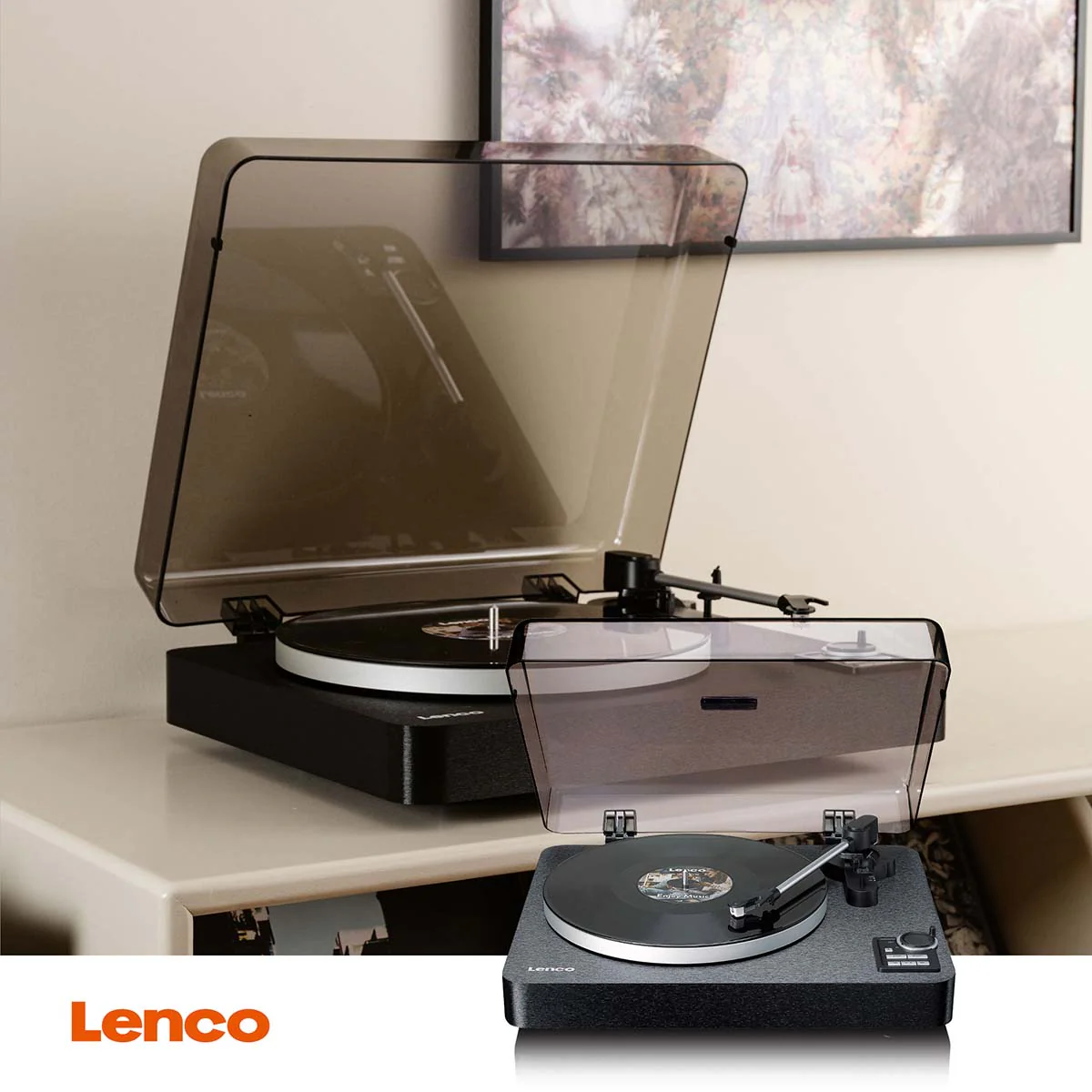 LENCO LBTA-165BK - Volledig automatische platenspeler met Bluetooth® overdracht en voorversterker - Metalen draaiplateau en toonarm - Zwart - Image 15