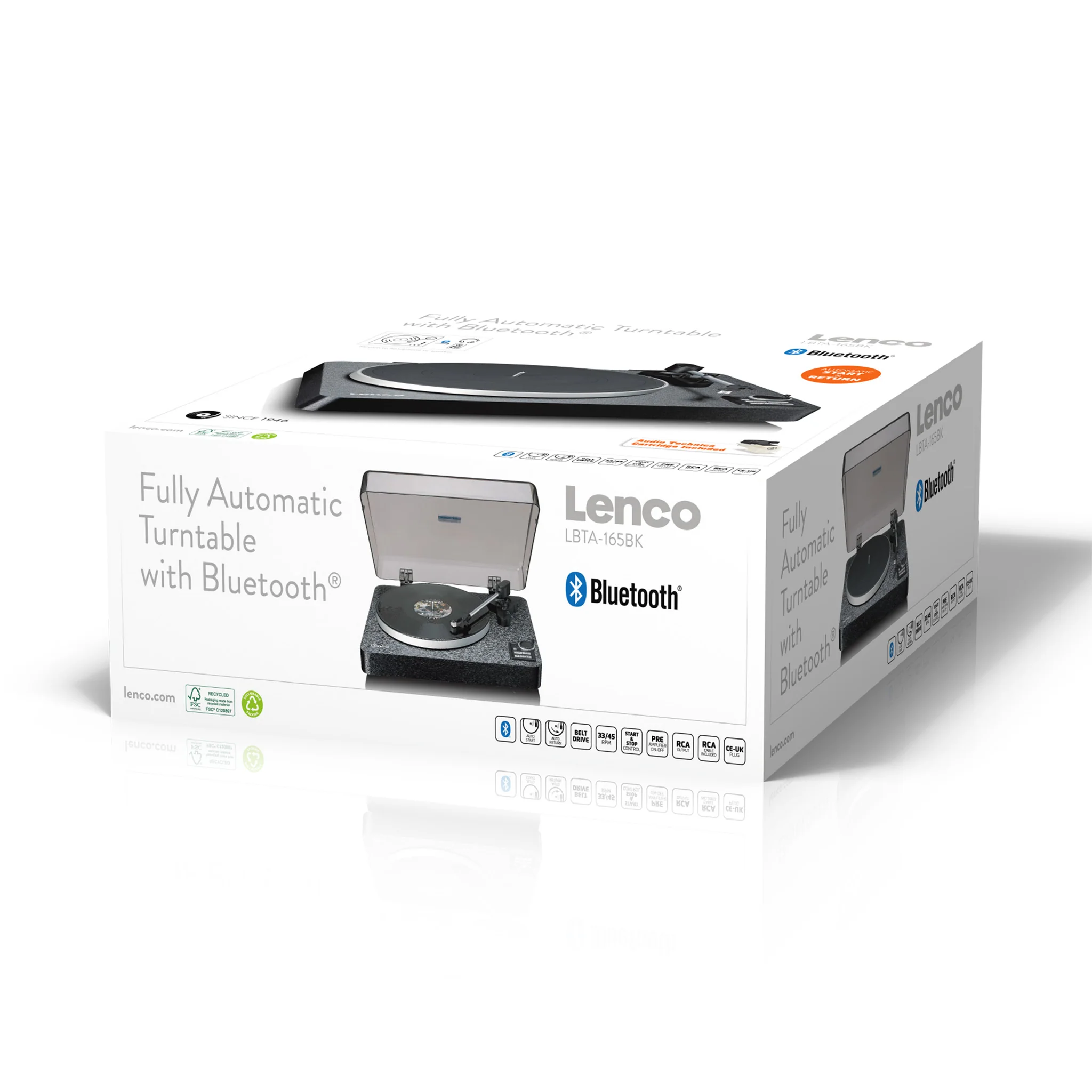 LENCO LBTA-165BK - Volledig automatische platenspeler met Bluetooth® overdracht en voorversterker - Metalen draaiplateau en toonarm - Zwart - Image 16