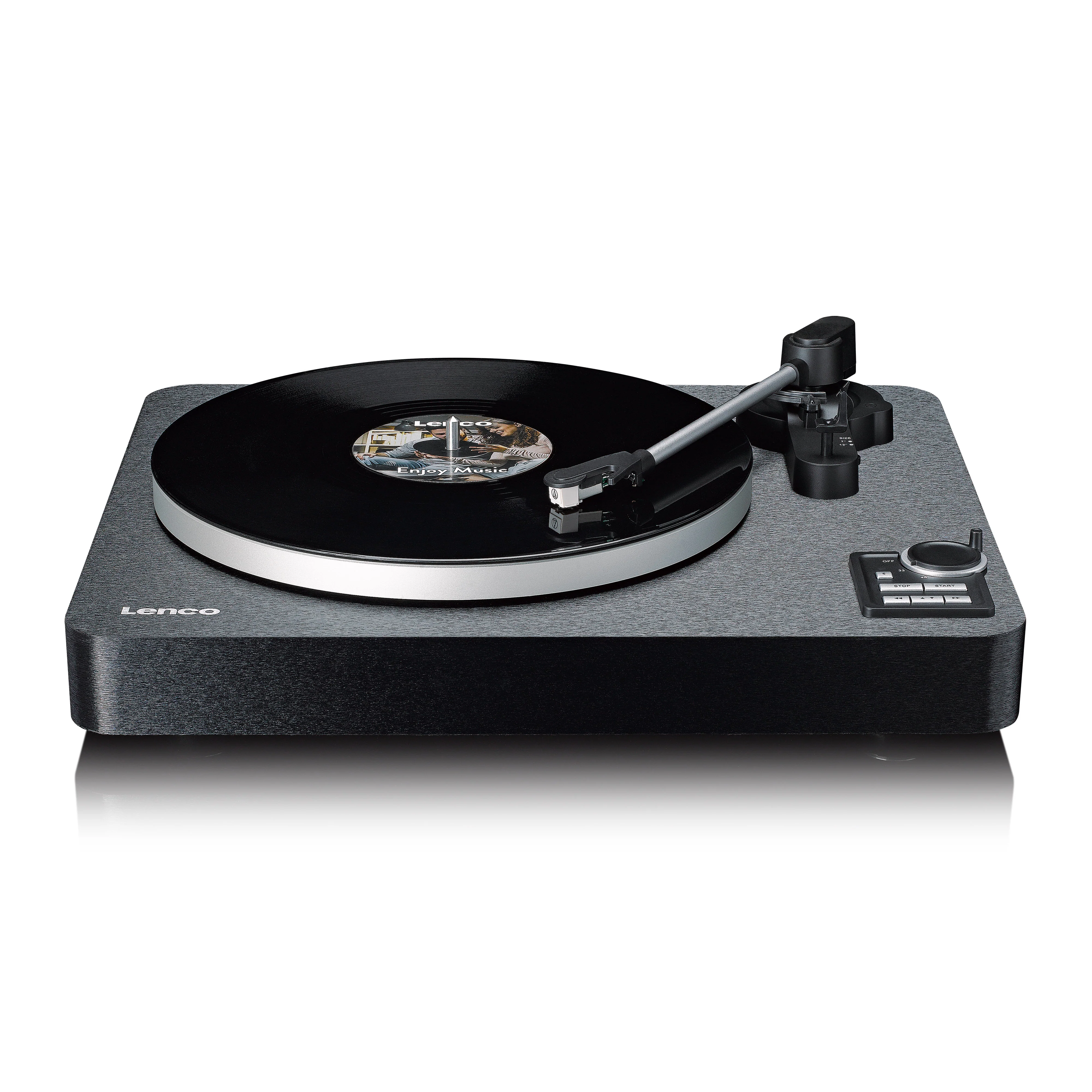 LENCO LBTA-165BK - Volledig automatische platenspeler met Bluetooth® overdracht en voorversterker - Metalen draaiplateau en toonarm - Zwart - Image 4