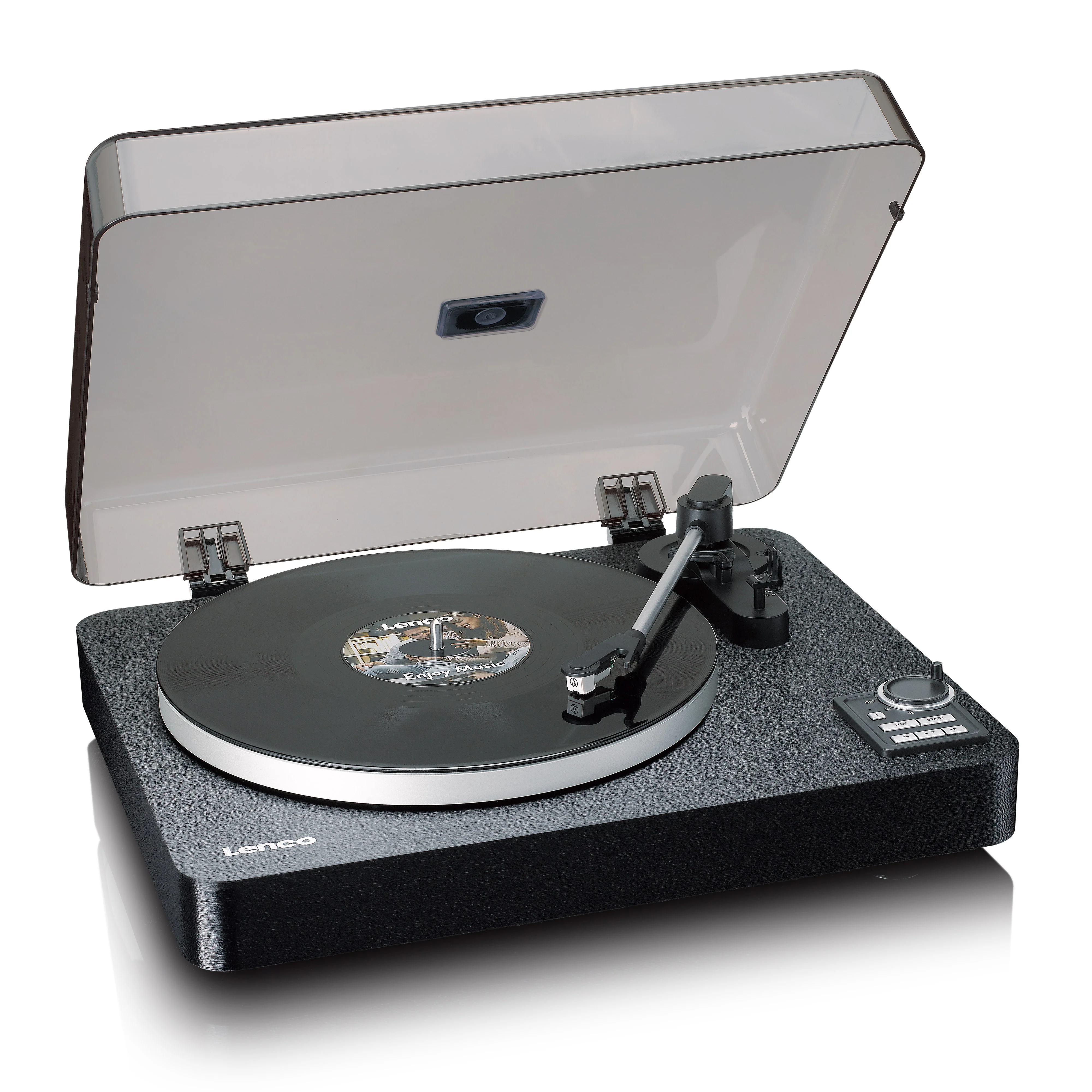 LENCO LBTA-165BK - Volledig automatische platenspeler met Bluetooth® overdracht en voorversterker - Metalen draaiplateau en toonarm - Zwart - Image 8