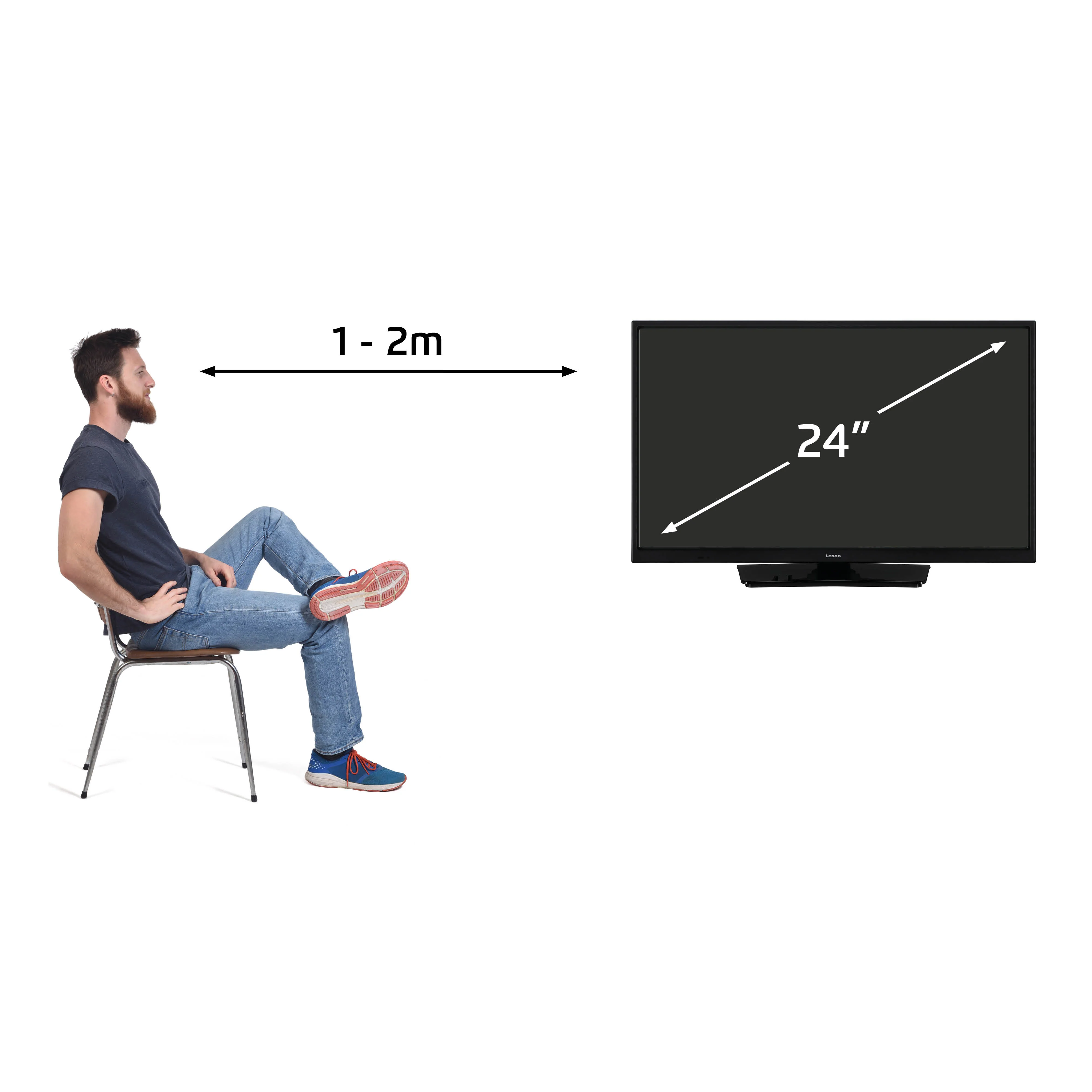 LENCO LED-2463BK (V2) - 24" Android Smart TV met 12V auto adapter, zwart - Image 14