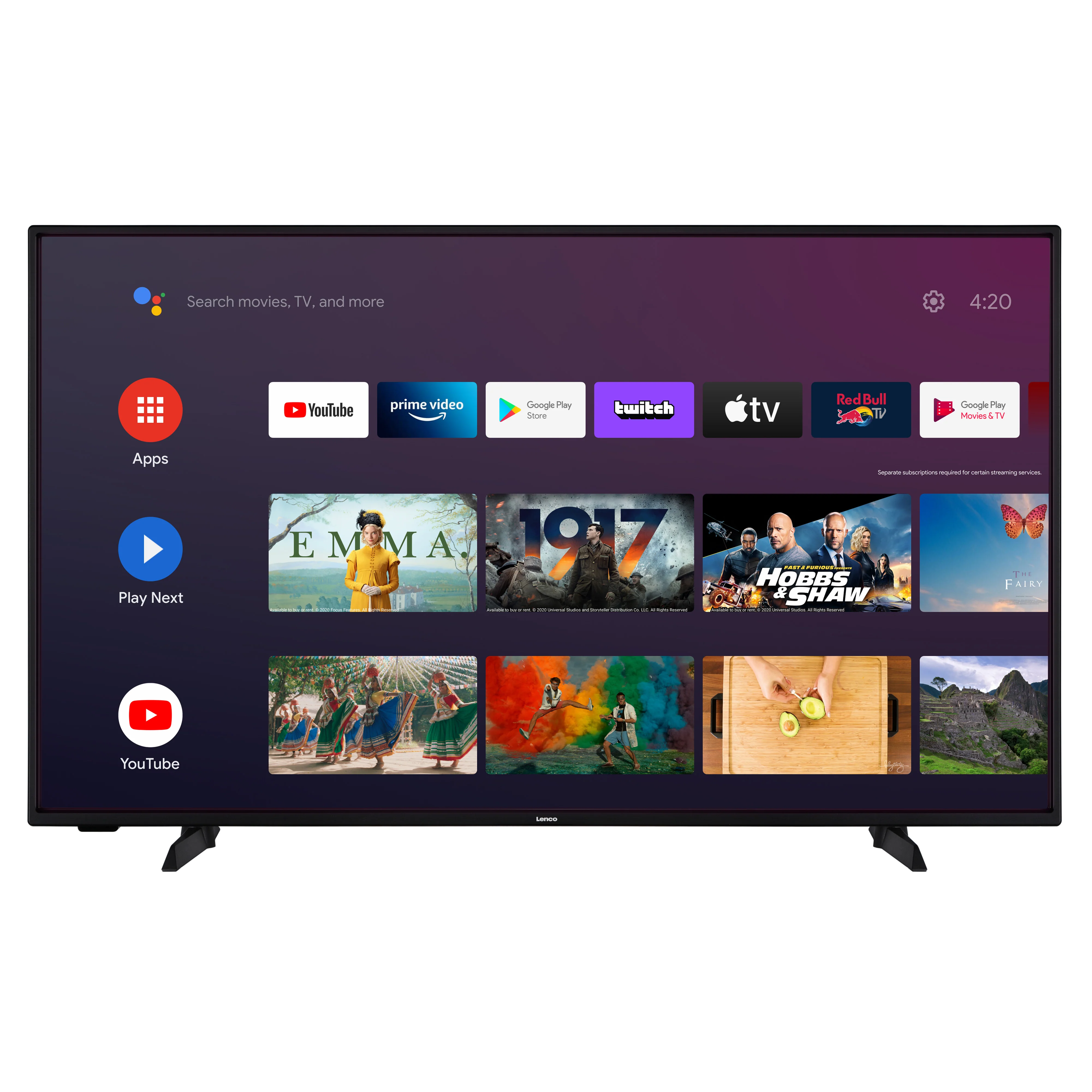 LENCO LED-4353BK - 43" 4K Android Smart TV, zwart - Image 3
