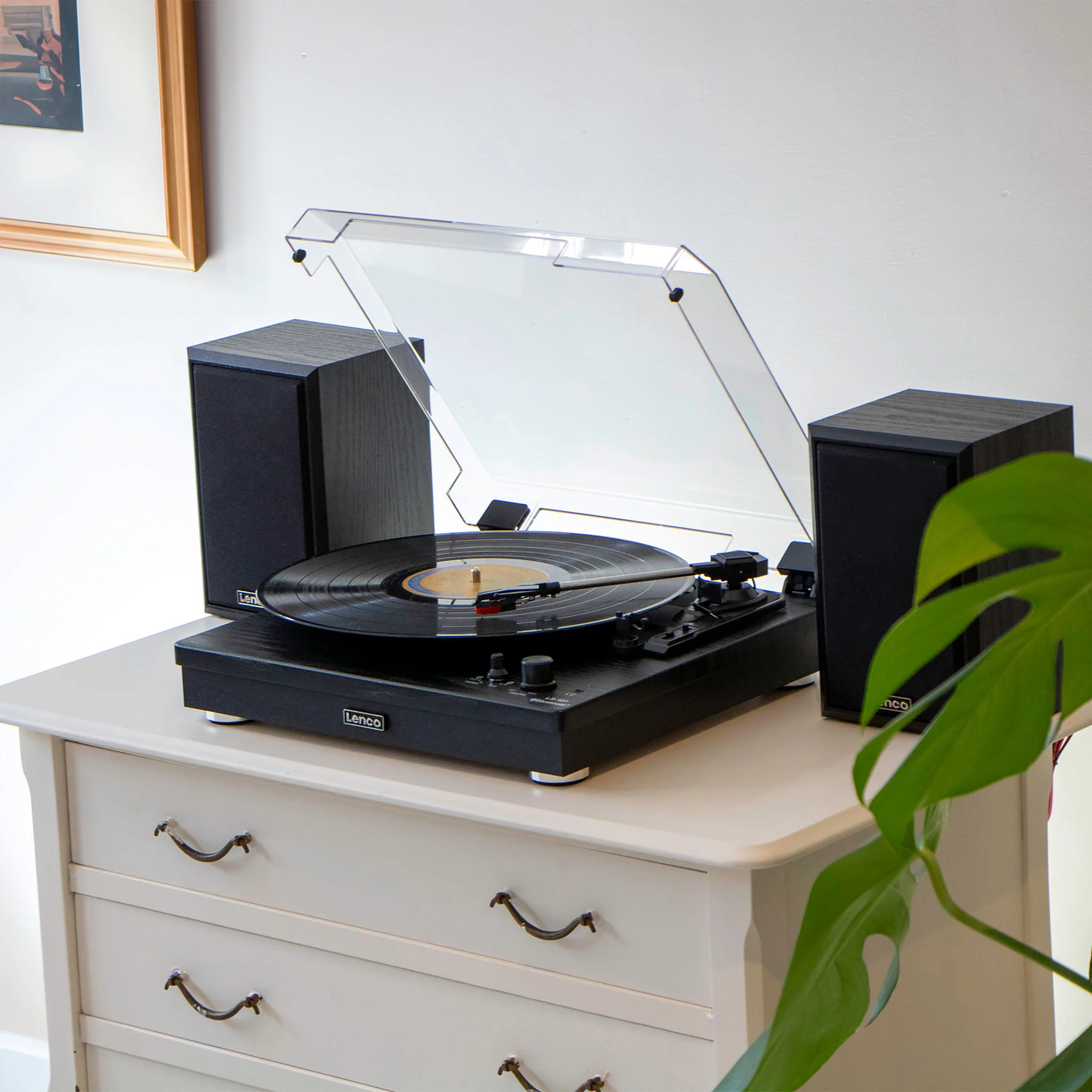 LENCO LS-100BK - Platenspeler met Bluetooth® ontvangst en twee externe speakers - Zwart - Image 12