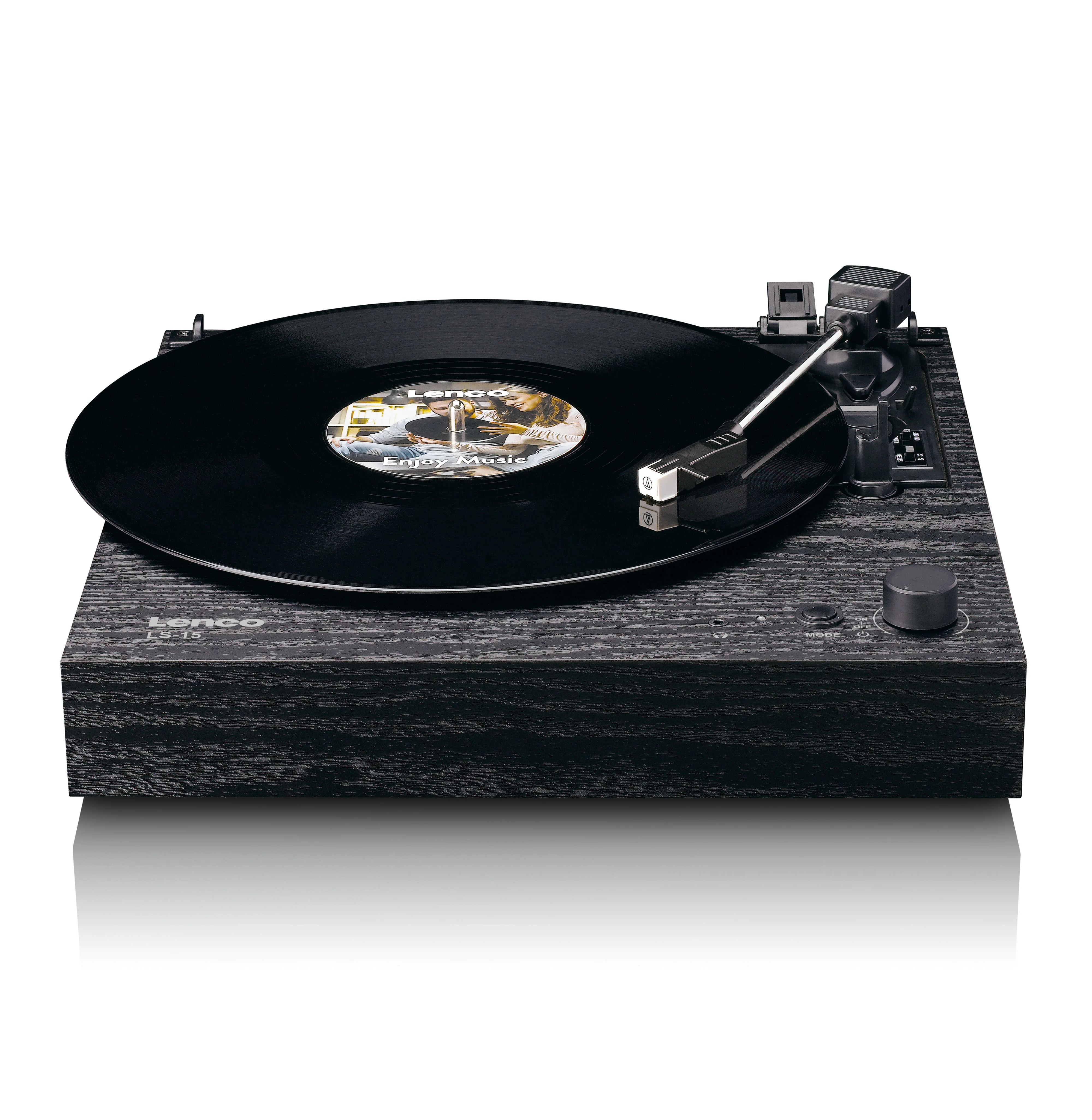 LENCO LS-15BK - Platenspeler met Bluetooth®, twee ingebouwde speakers en AT3600L cartridge - Zwart - Image 4