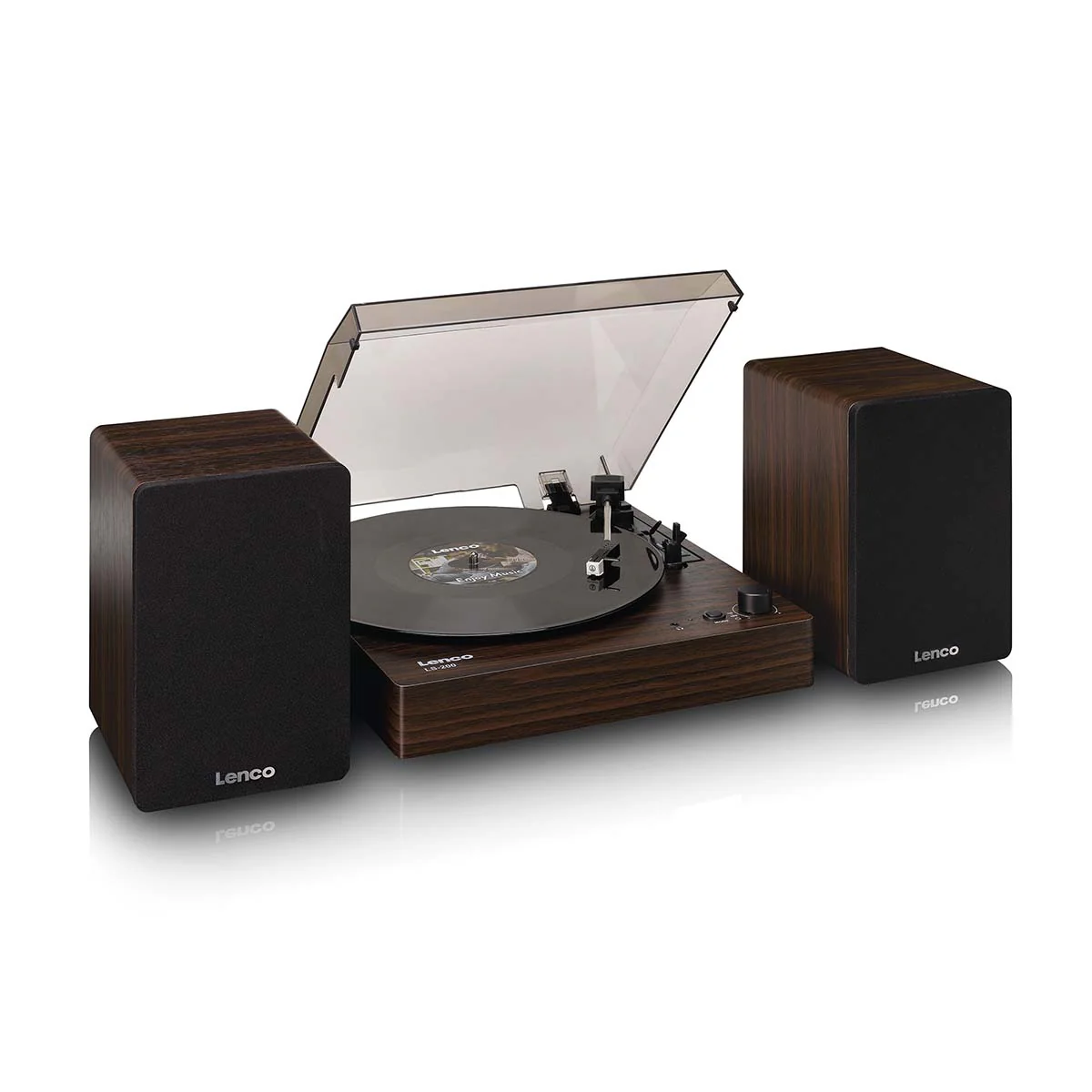 LENCO LS-200WD - Platenspeler met Bluetooth® - Twee externe luidsprekers en ingebouwde stereo versterker - Hout - Image 5