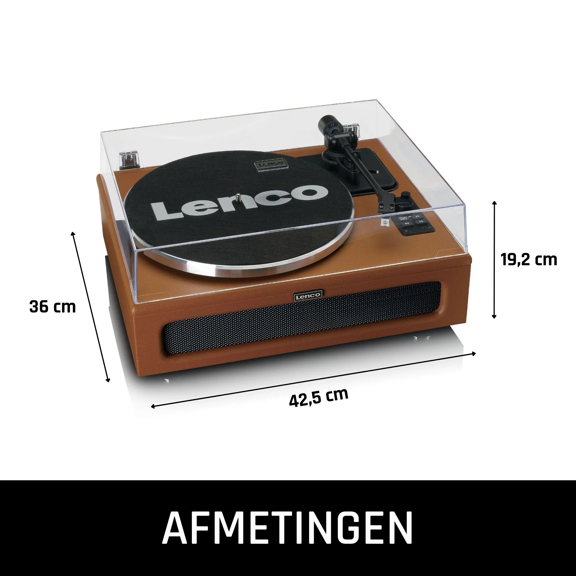 LENCO LS-430BN - Platenspeler met 4 ingebouwde Luidsprekers - Bruin - Image 18