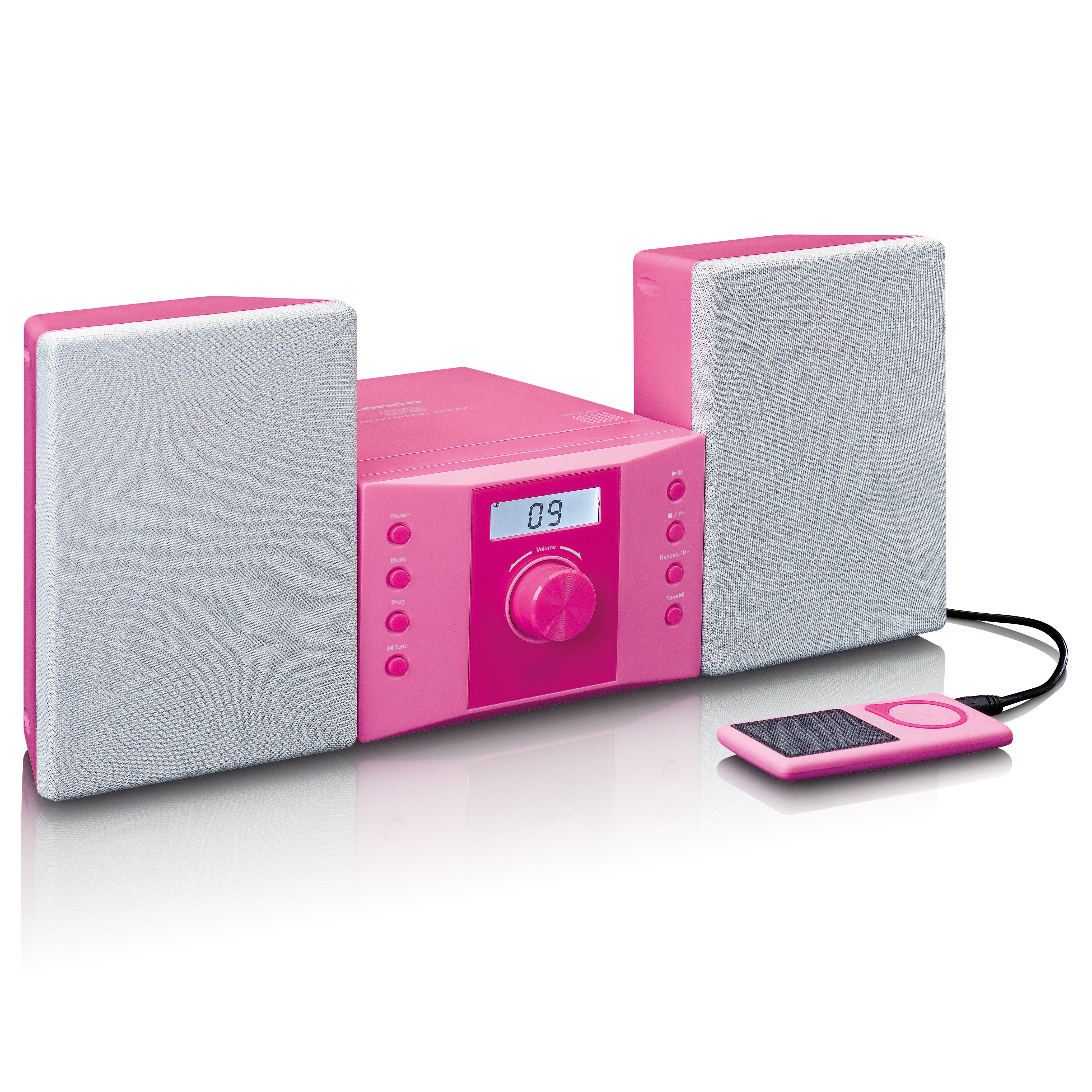 LENCO MC-013PK - Stereo set met FM radio en CD speler - Roze - Image 2