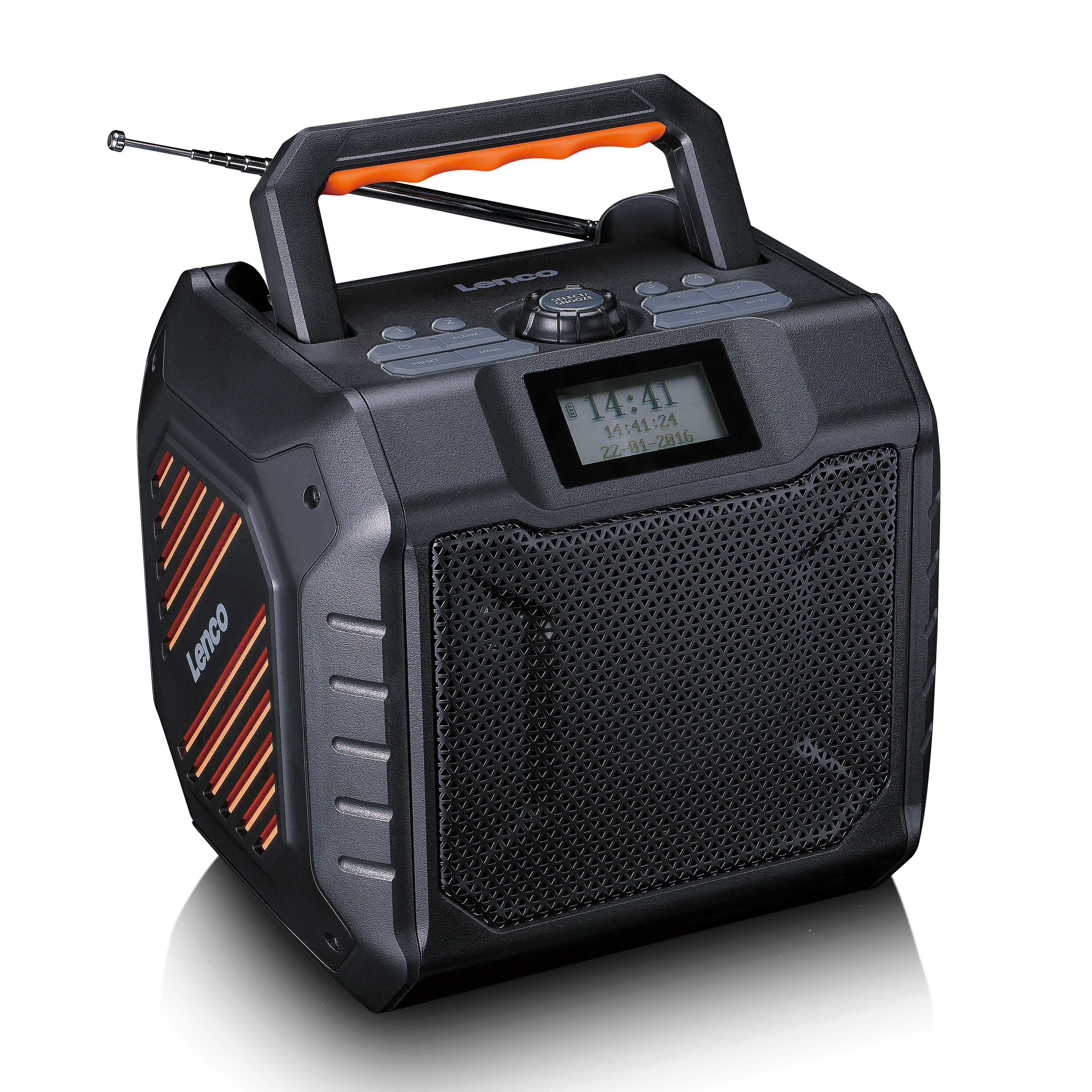 LENCO ODR-160GY - Krachtige draagbare outdoor DAB+/FM radio met Bluetooth® - IPX5 waterbestendig - Bouwradio - Grijs - Image 8