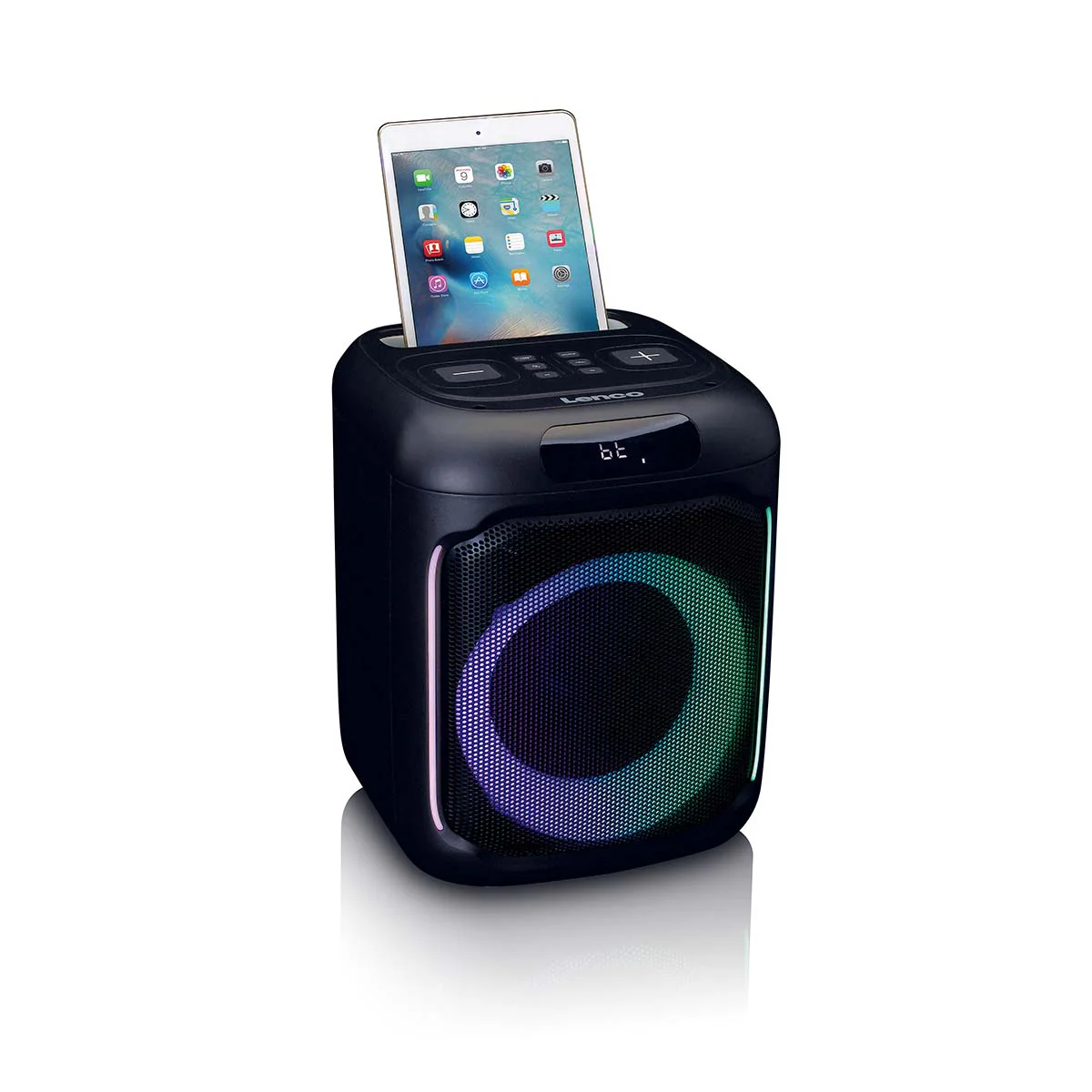 LENCO PA-101BK - Bluetooth® Party Speaker met LED-lichteffecten - 100W RMS, USB, 14 uur batterijduur - Zwart - Image 9