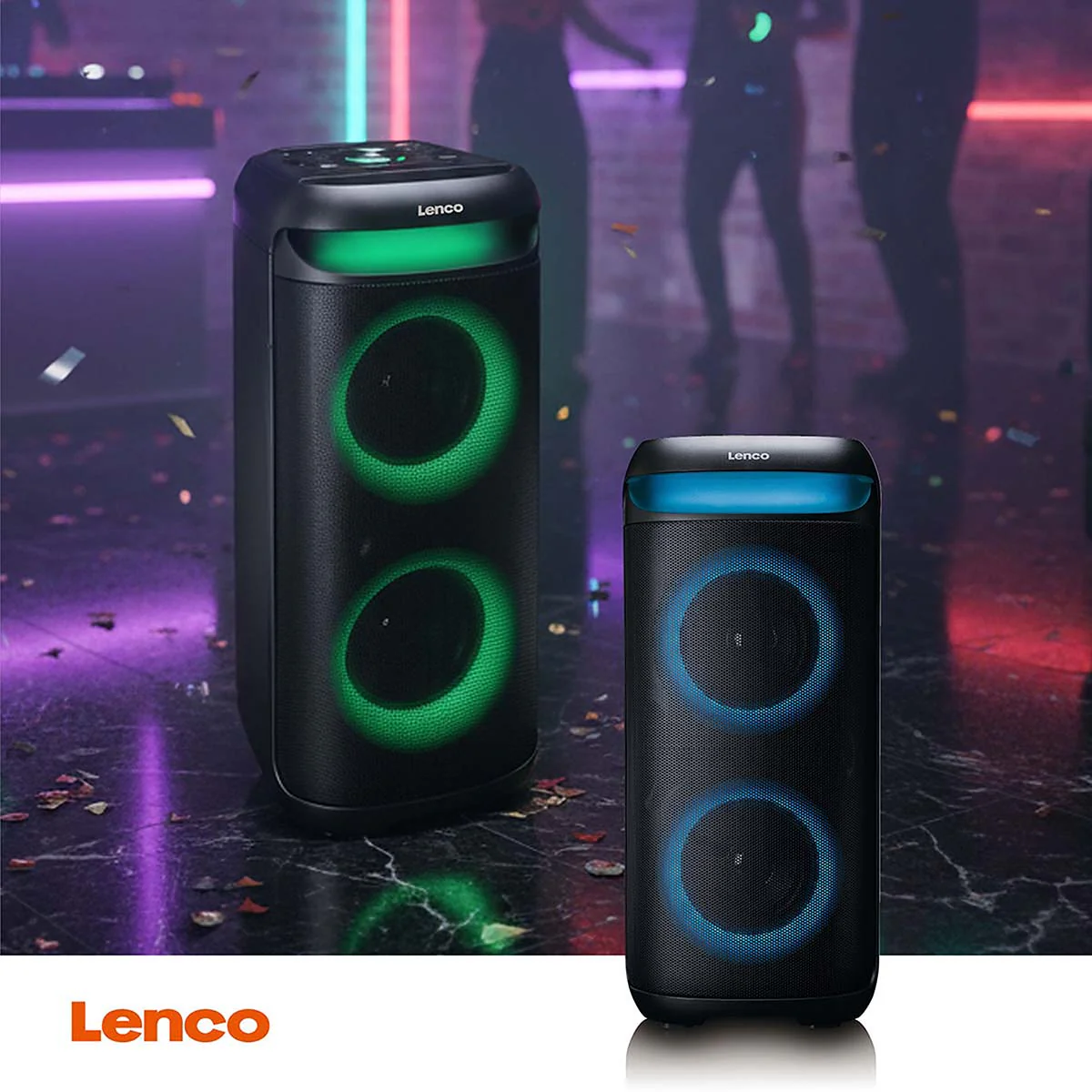 LENCO PA-210BK - Bluetooth® Party Speaker met LED-lichteffecten - 100W uitgangsvermogen, TWS, USB, tot 12 uur batterijduur - Zwart - Image 16