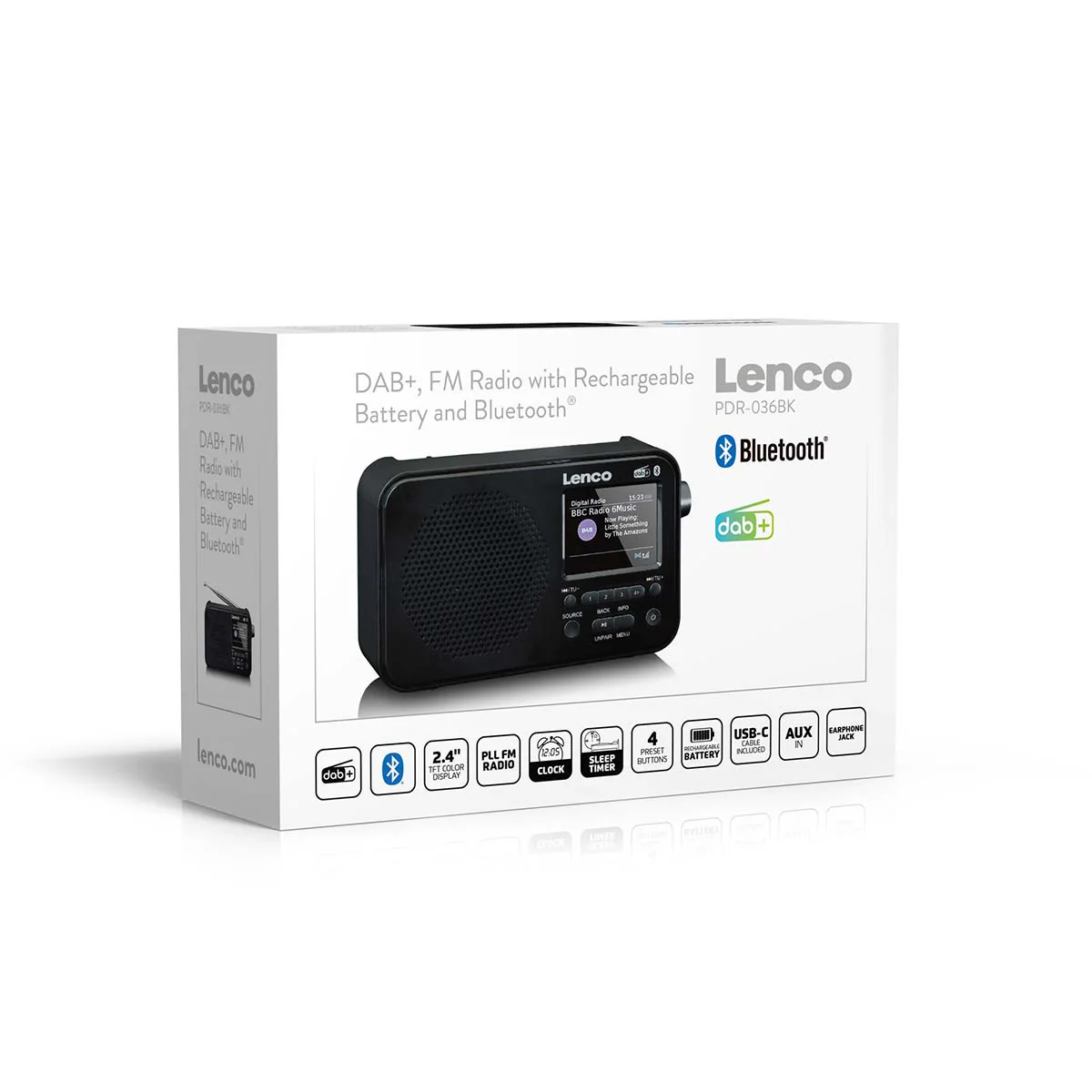LENCO PDR-036BK - DAB+ / FM Radio met Bluetooth® - Zwart - Image 10