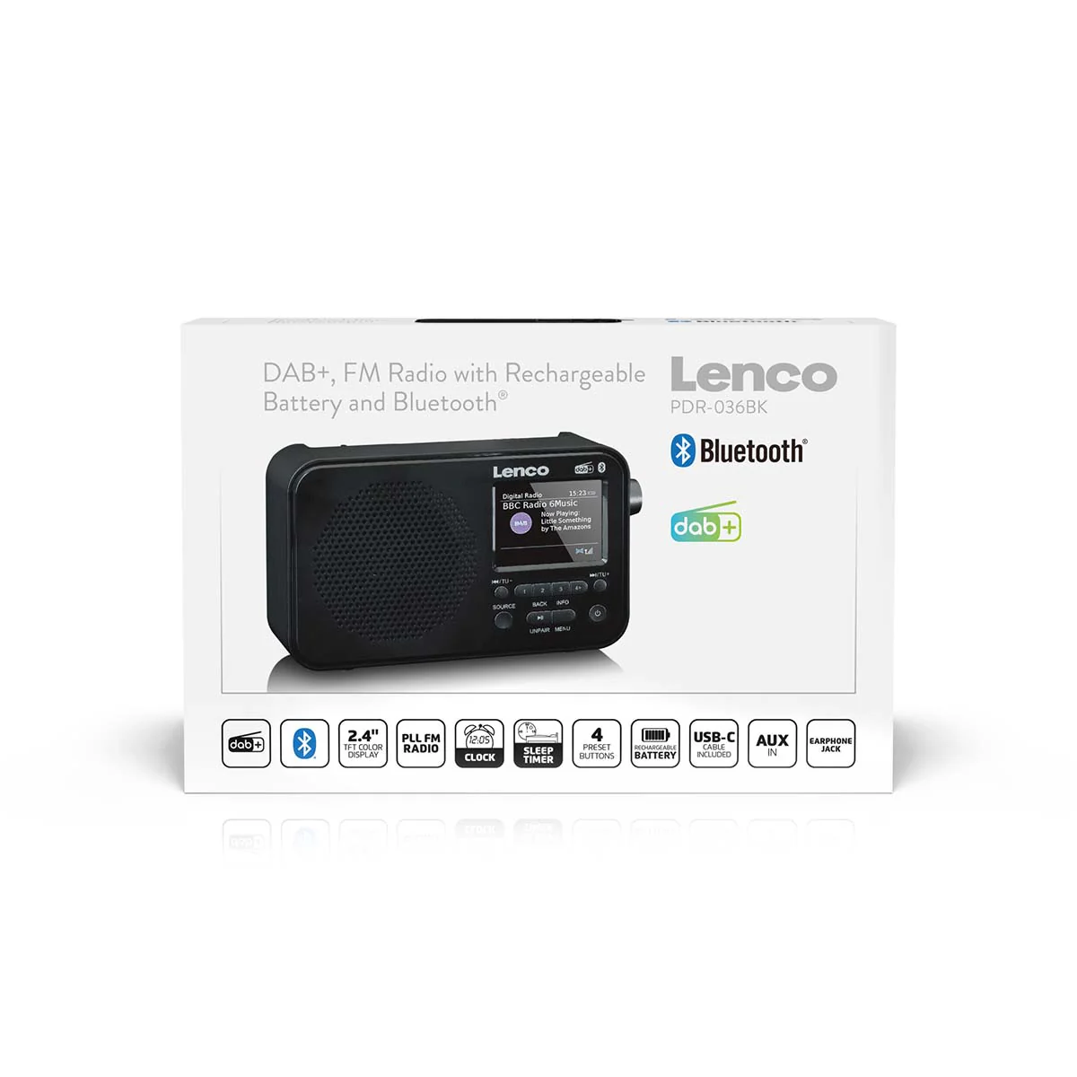 LENCO PDR-036BK - DAB+ / FM Radio met Bluetooth® - Zwart - Image 8