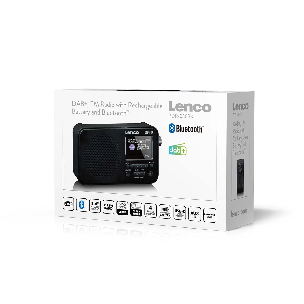 LENCO PDR-036BK - DAB+ / FM Radio met Bluetooth® - Zwart - Image 9