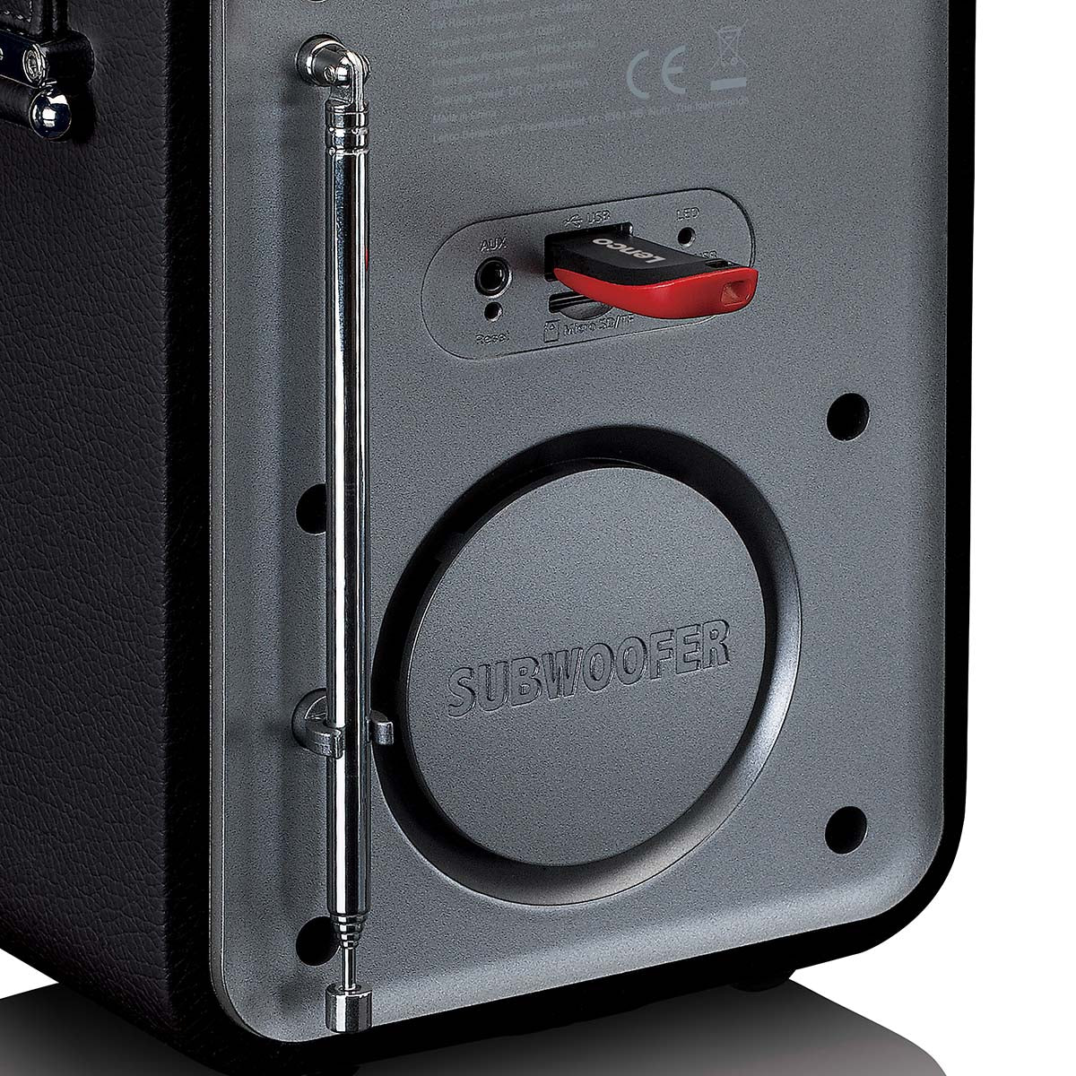 LENCO PDR-051BKSI - Draagbare DAB+ FM Radio met Bluetooth® en AUX-ingang, oplaadbare batterij - Zwart - Image 8