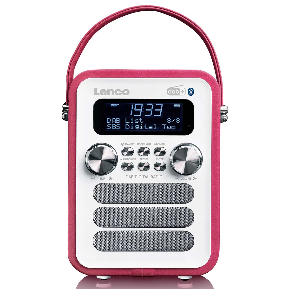 LENCO PDR-051PKWH - Draagbare DAB+ FM Radio met Bluetooth® en AUX-ingang, oplaadbare batterij - Roze - Image 3