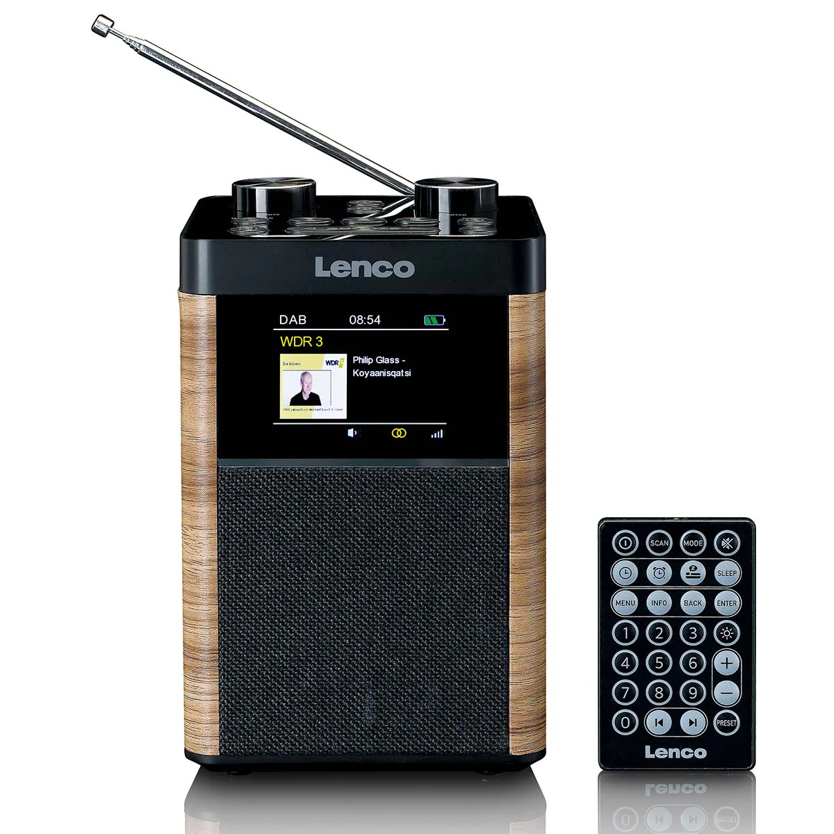 LENCO PDR-060WD - Portable DAB+/FM Radio Bluetooth®, 10W Speaker, 14H Batterij - Zwart - Image 3