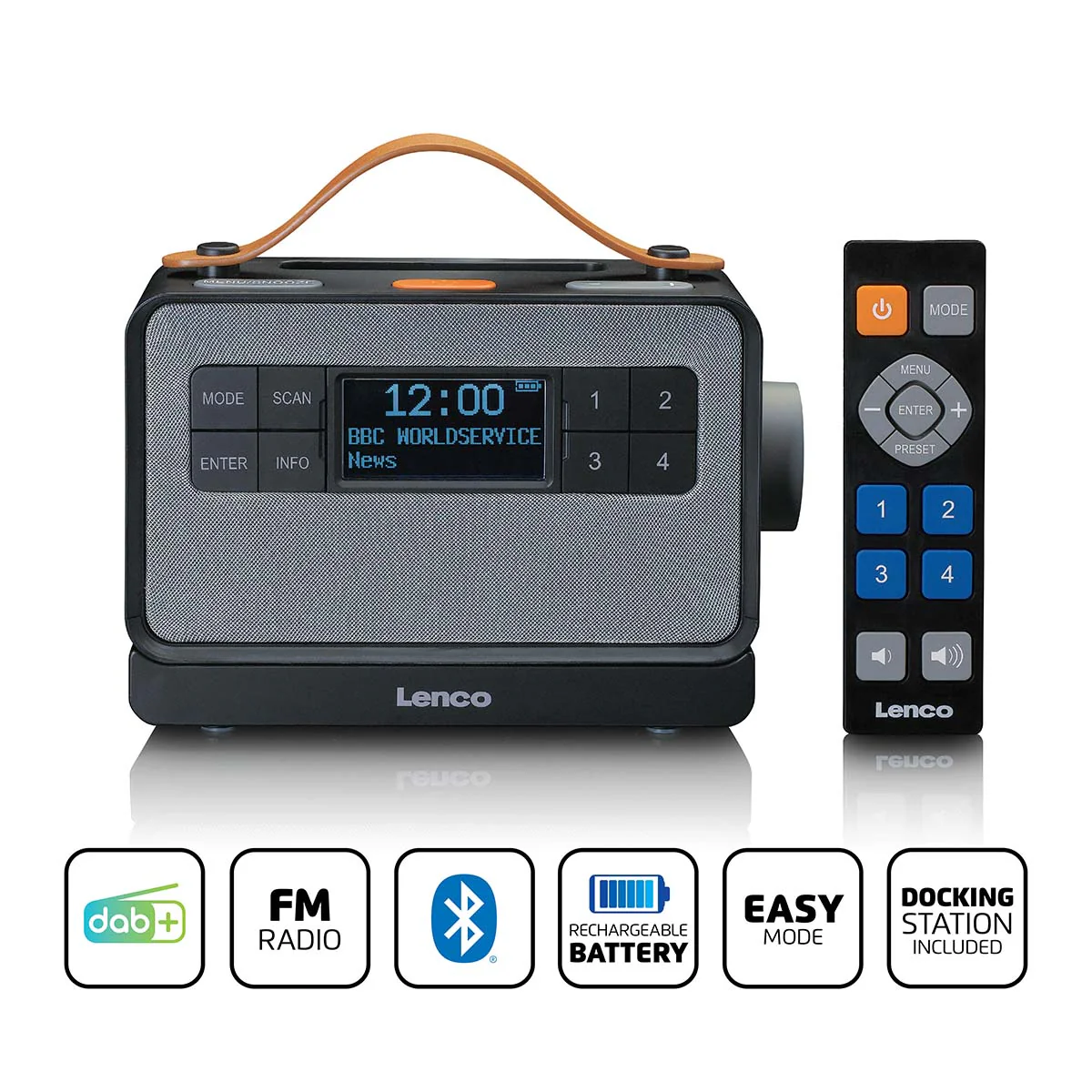 LENCO PDR-065BK - Draagbare FM/DAB+ radio met grote knoppen en "Easy Mode" functie - Zwart - Image 13