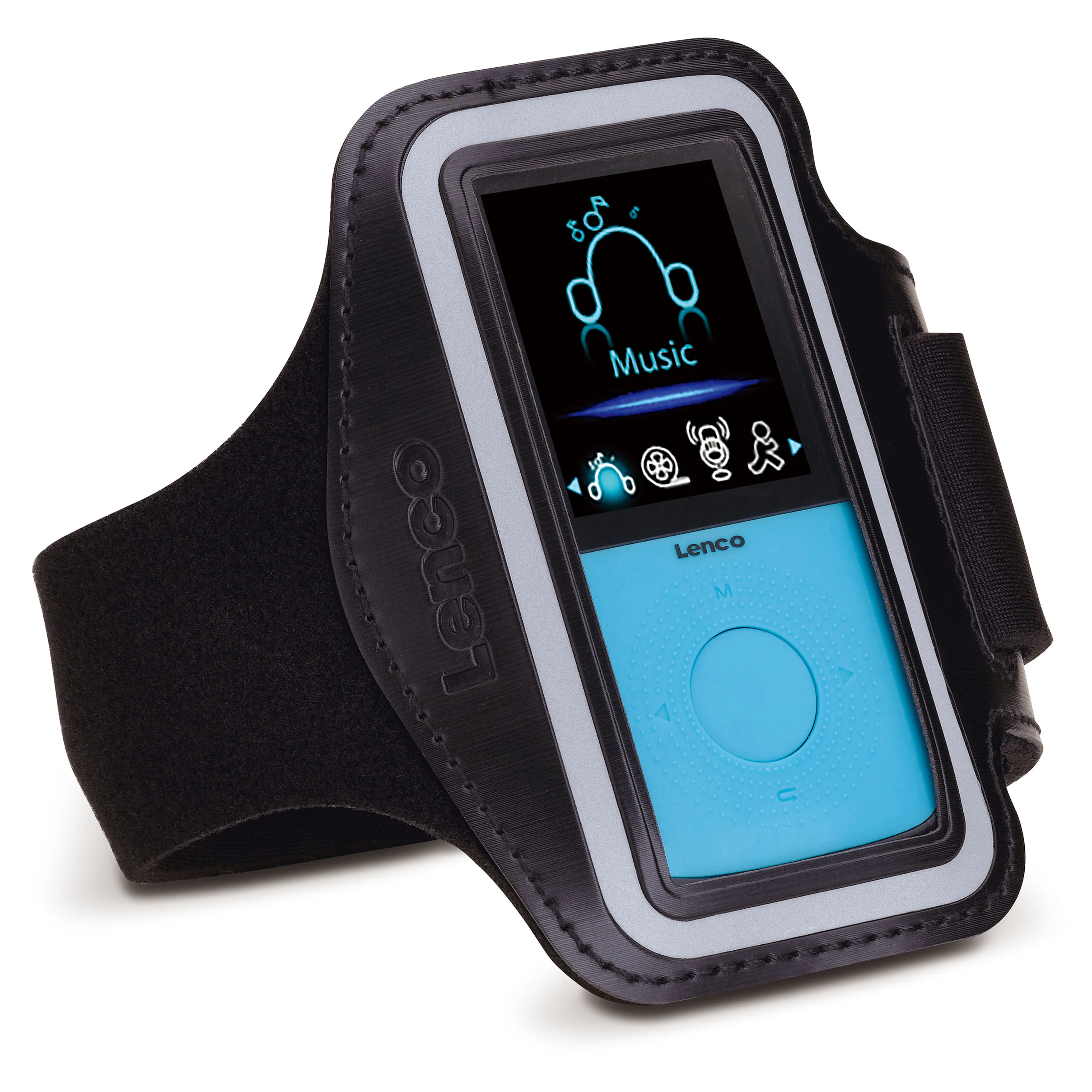 LENCO PODO-153BU - Sport MP3/4 Speler met stappenteller en sport oordopjes en sport armband - Blauw - Image 3