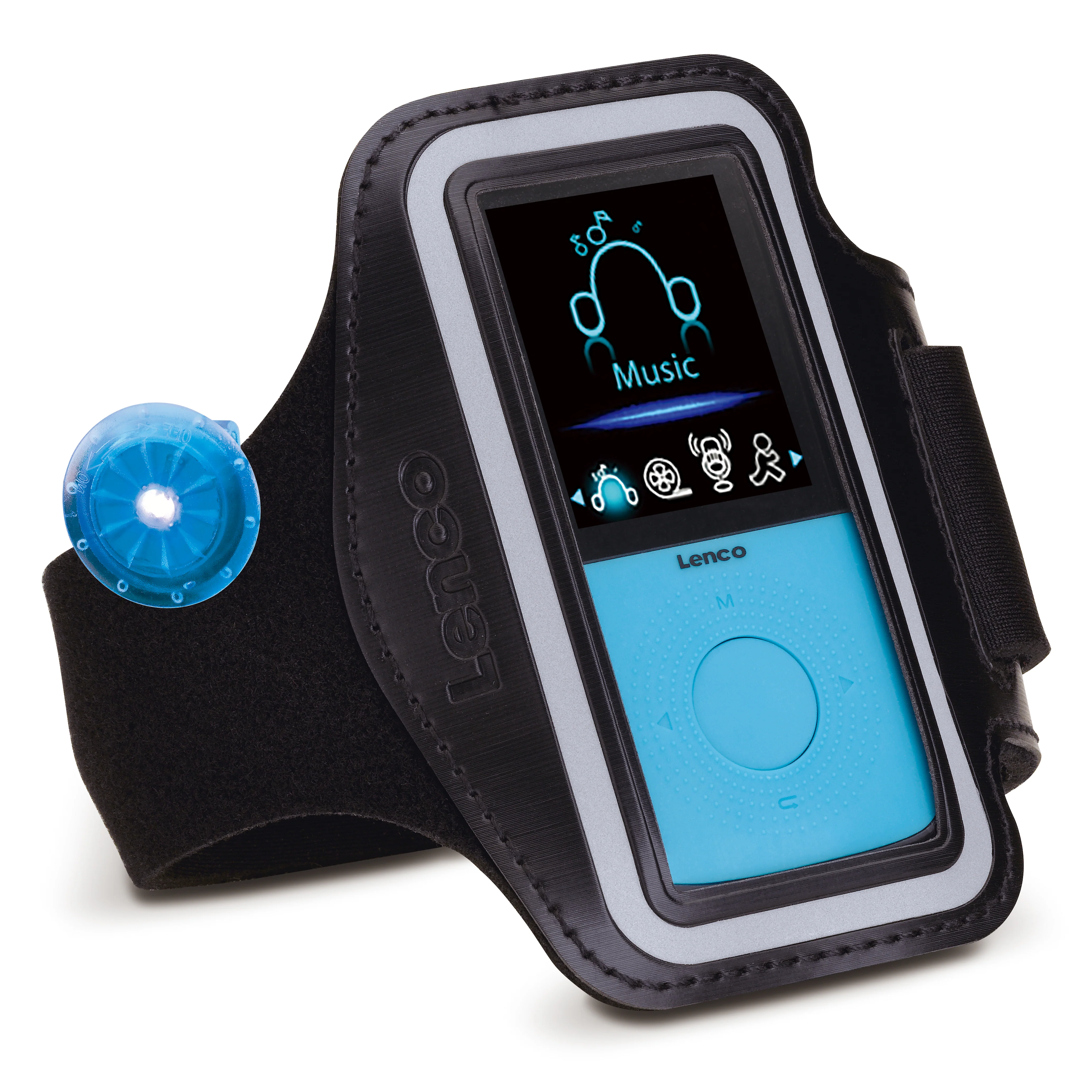 LENCO PODO-153BU - Sport MP3/4 Speler met stappenteller en sport oordopjes en sport armband - Blauw - Image 4