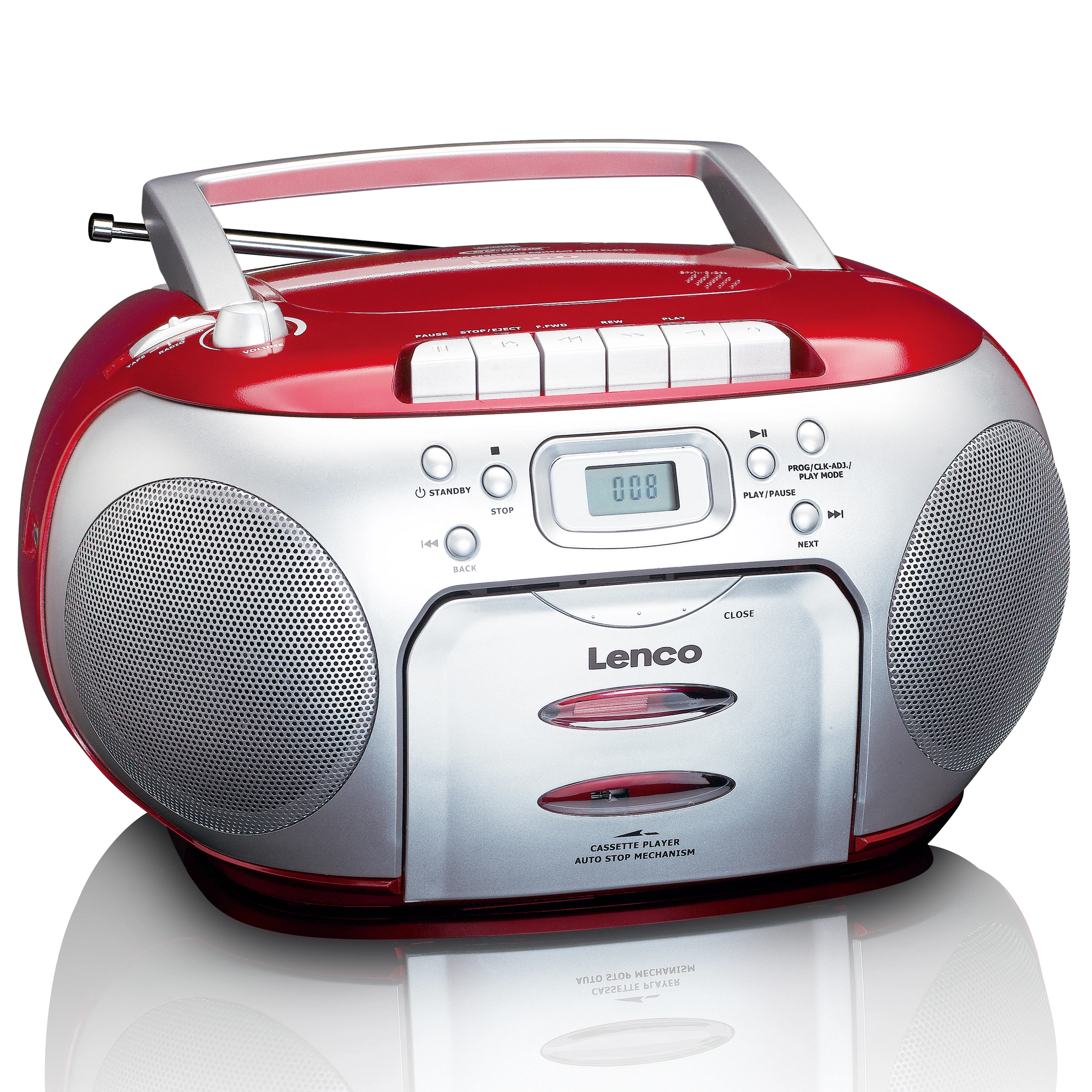 LENCO SCD-420RD - Portable FM Radio CD - Cassettespeler - Image 2