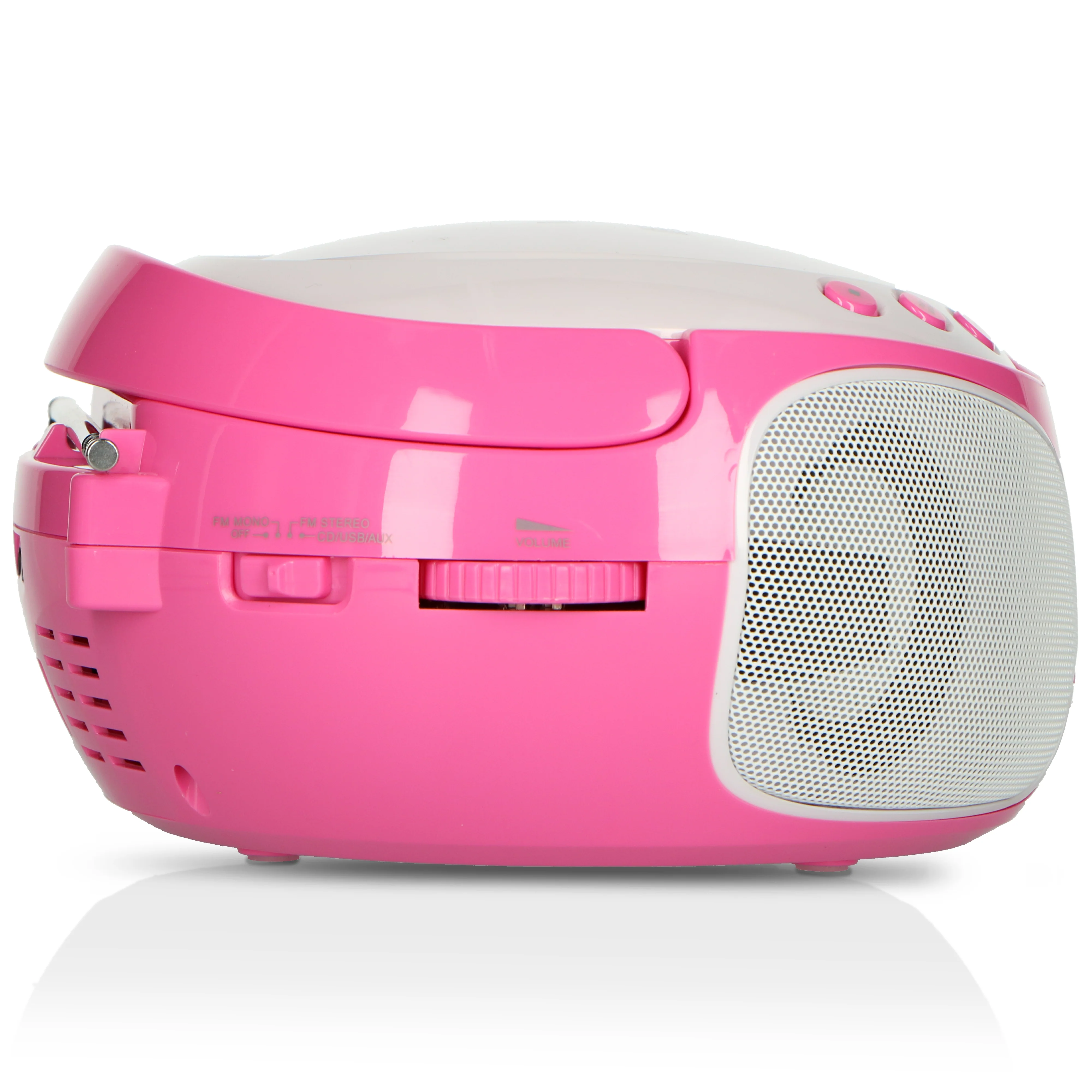 LENCO SCD-650PK - Draagbare FM Radio CD/MP3/USB speler microfoon en licht effecten - Roze - Image 7