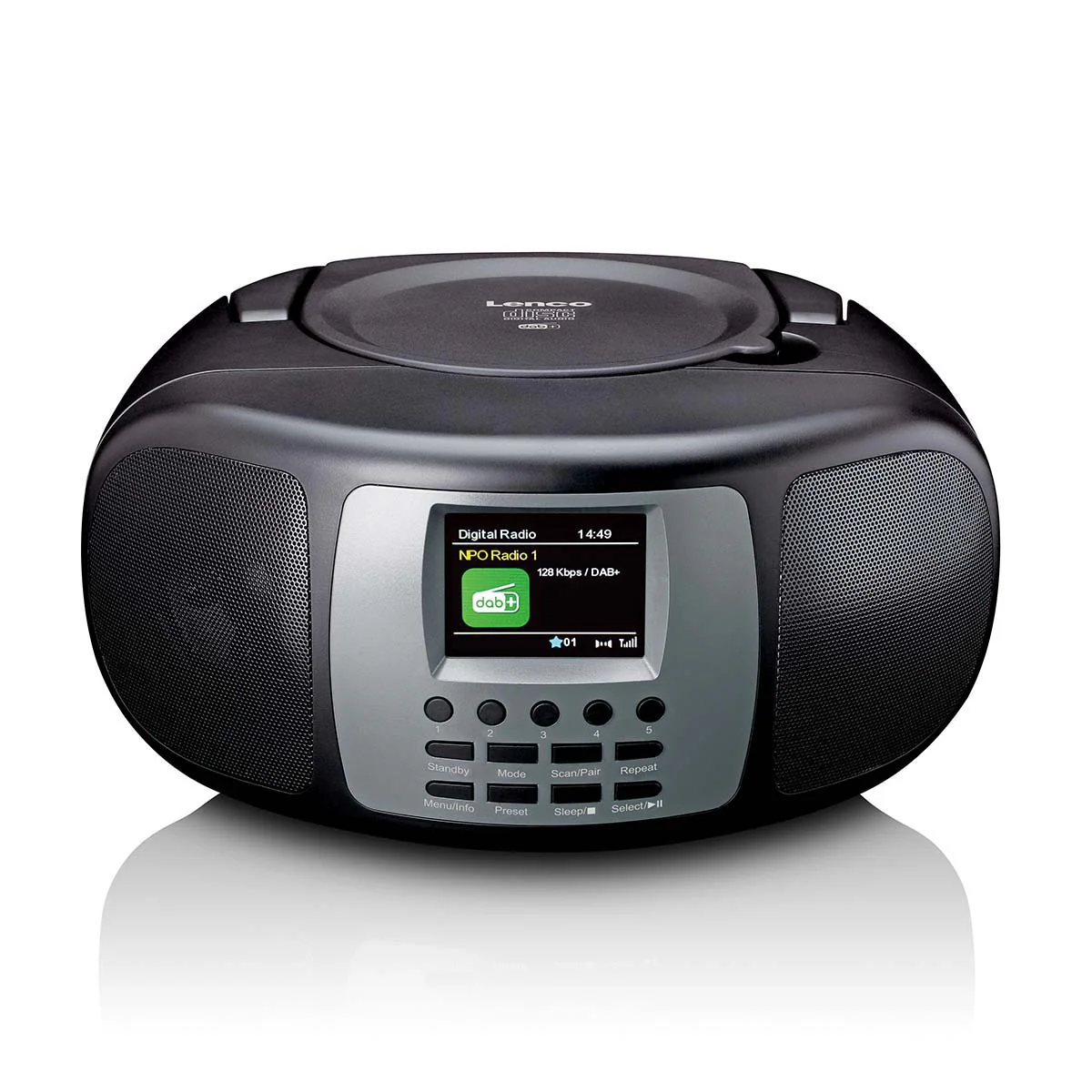 LENCO SCD-860BK - Draagbare DAB+/FM radio met Bluetooth®, CD-speler en groot LCD kleurendisplay - Zwart