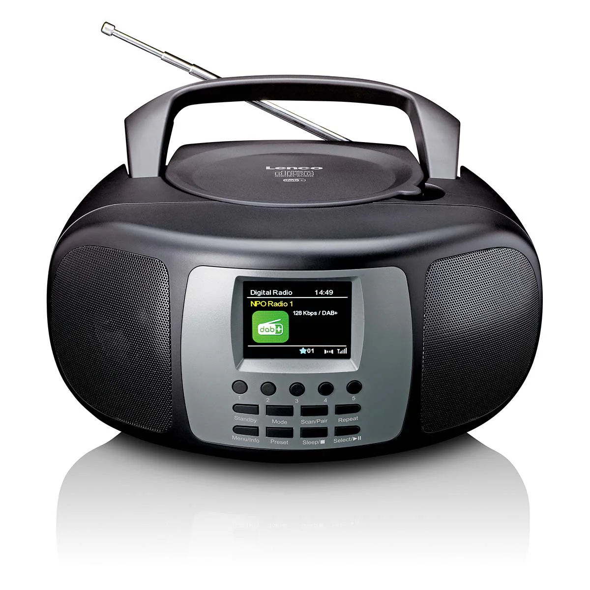 LENCO SCD-860BK - Draagbare DAB+/FM radio met Bluetooth®, CD-speler en groot LCD kleurendisplay - Zwart - Image 2