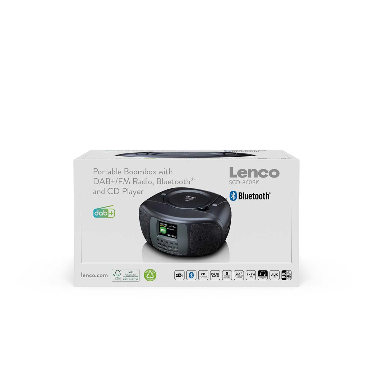 LENCO SCD-860BK - Draagbare DAB+/FM radio met Bluetooth®, CD-speler en groot LCD kleurendisplay - Zwart - Image 20