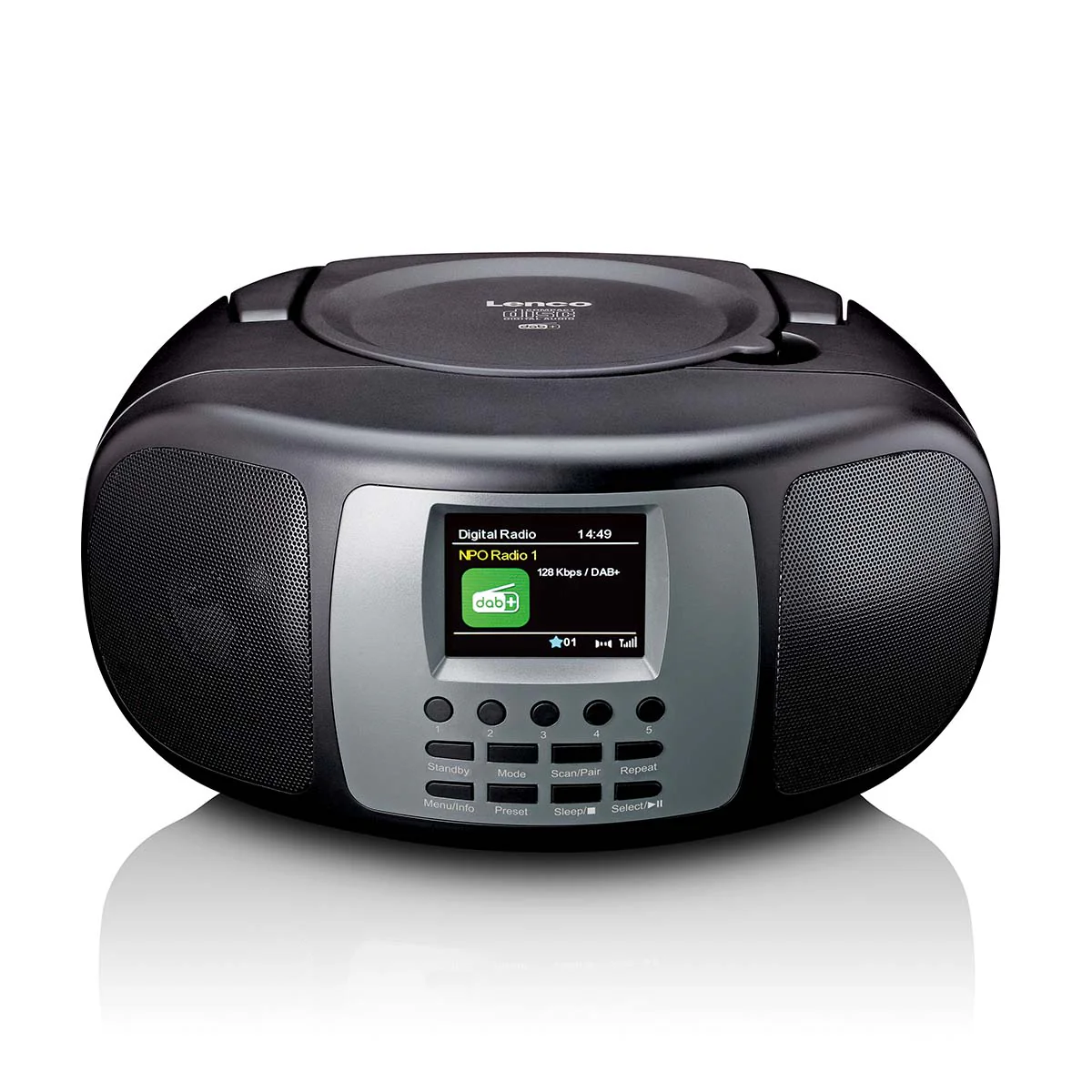 LENCO SCD-860BK - Draagbare DAB+/FM radio met Bluetooth®, CD-speler en groot LCD kleurendisplay - Zwart - Image 3