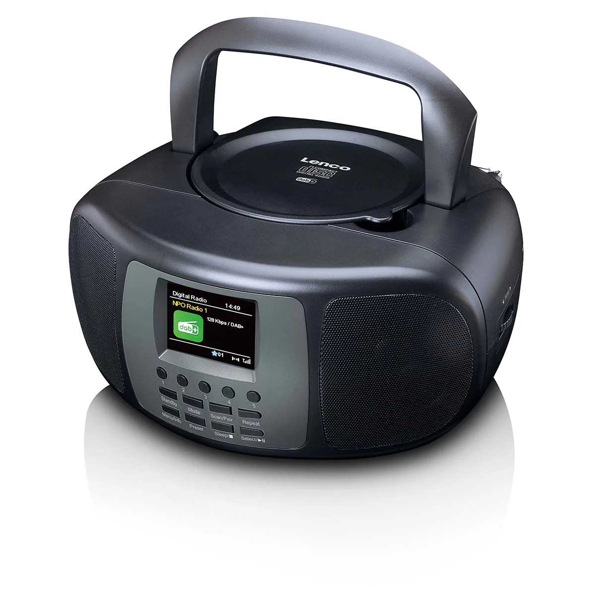 LENCO SCD-860BK - Draagbare DAB+/FM radio met Bluetooth®, CD-speler en groot LCD kleurendisplay - Zwart - Image 5