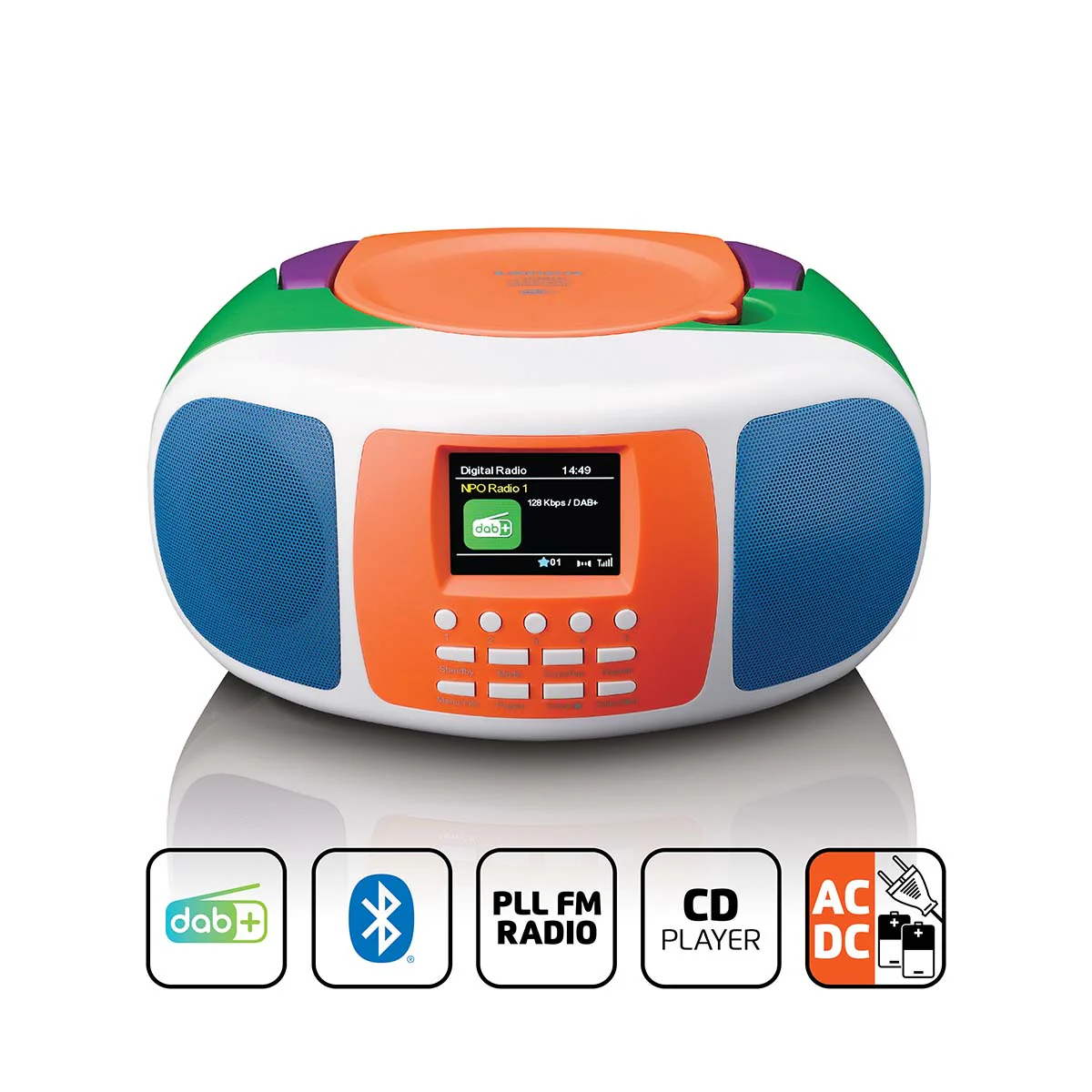 LENCO SCD-861KIDS - Draagbare DAB+/FM radio met Bluetooth®, CD-speler en groot LCD kleurendisplay - Vrolijke kleuren voor kinderen - Image 11