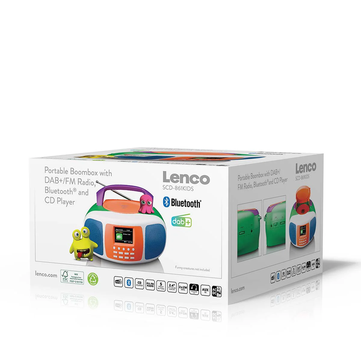 LENCO SCD-861KIDS - Draagbare DAB+/FM radio met Bluetooth®, CD-speler en groot LCD kleurendisplay - Vrolijke kleuren voor kinderen - Image 13