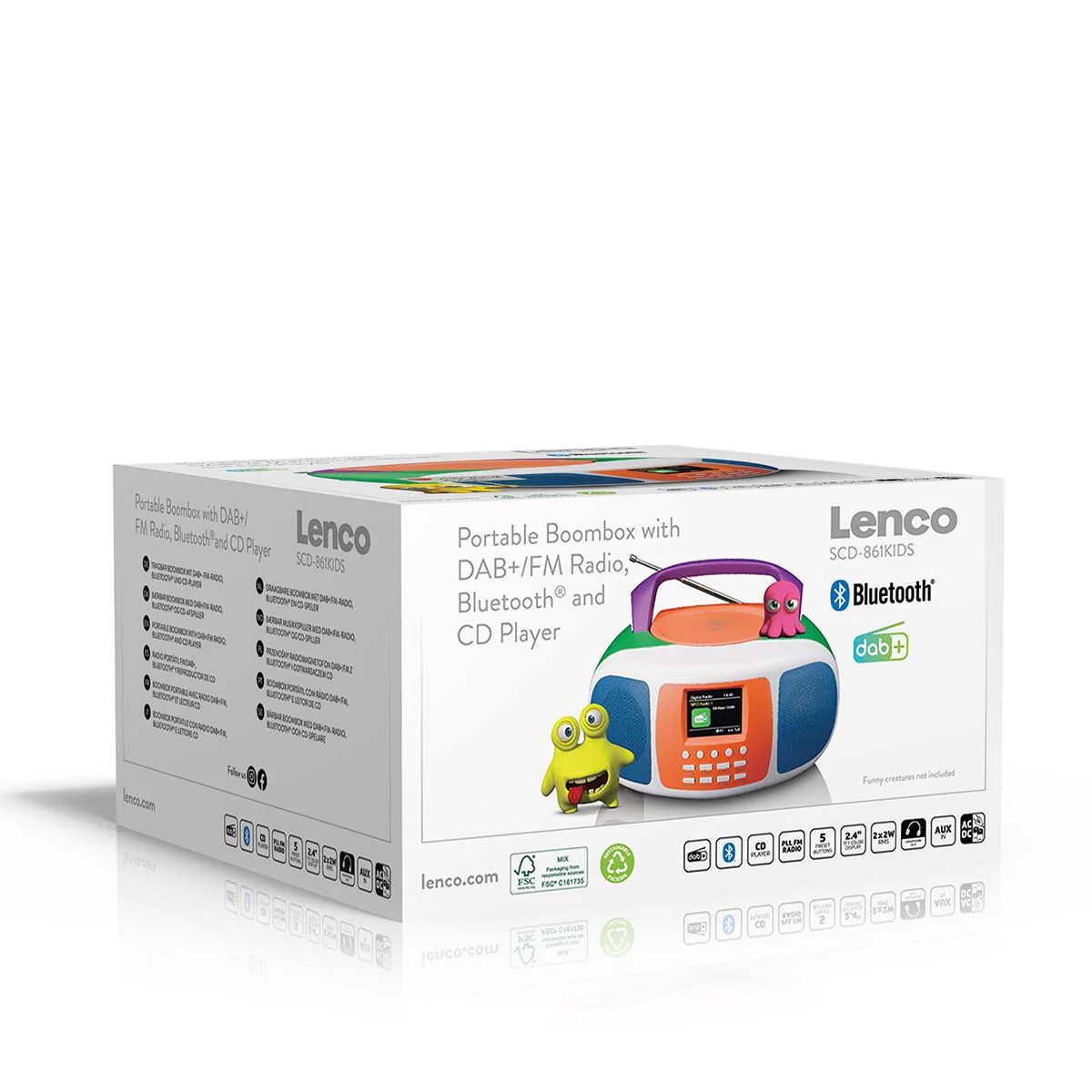 LENCO SCD-861KIDS - Draagbare DAB+/FM radio met Bluetooth®, CD-speler en groot LCD kleurendisplay - Vrolijke kleuren voor kinderen - Image 14