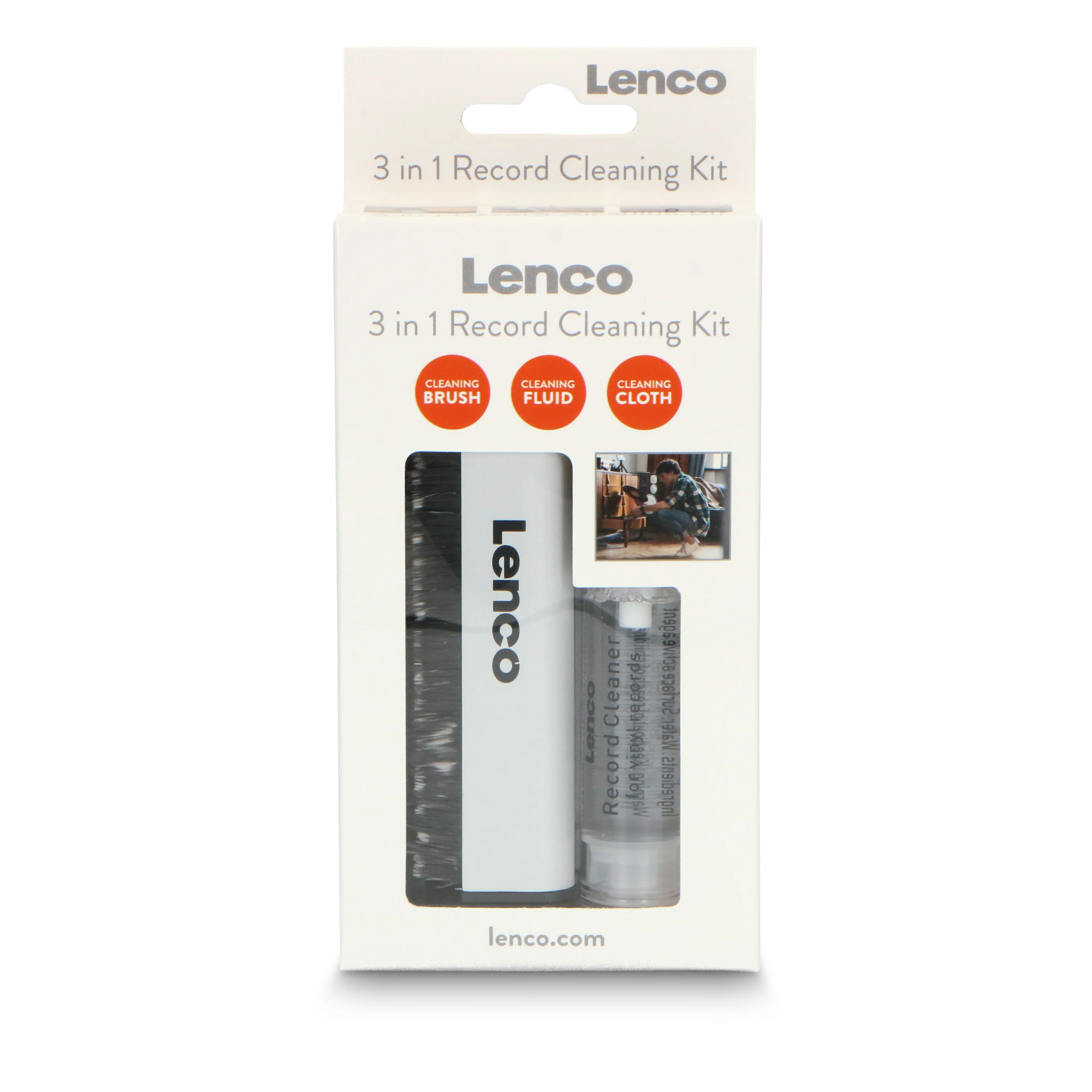 LENCO TTA-3IN1 - LP Schoonmaakset - Vinyl Platenborstel - Reinigingsvloeistof - Reinigingsdoekje - Image 8